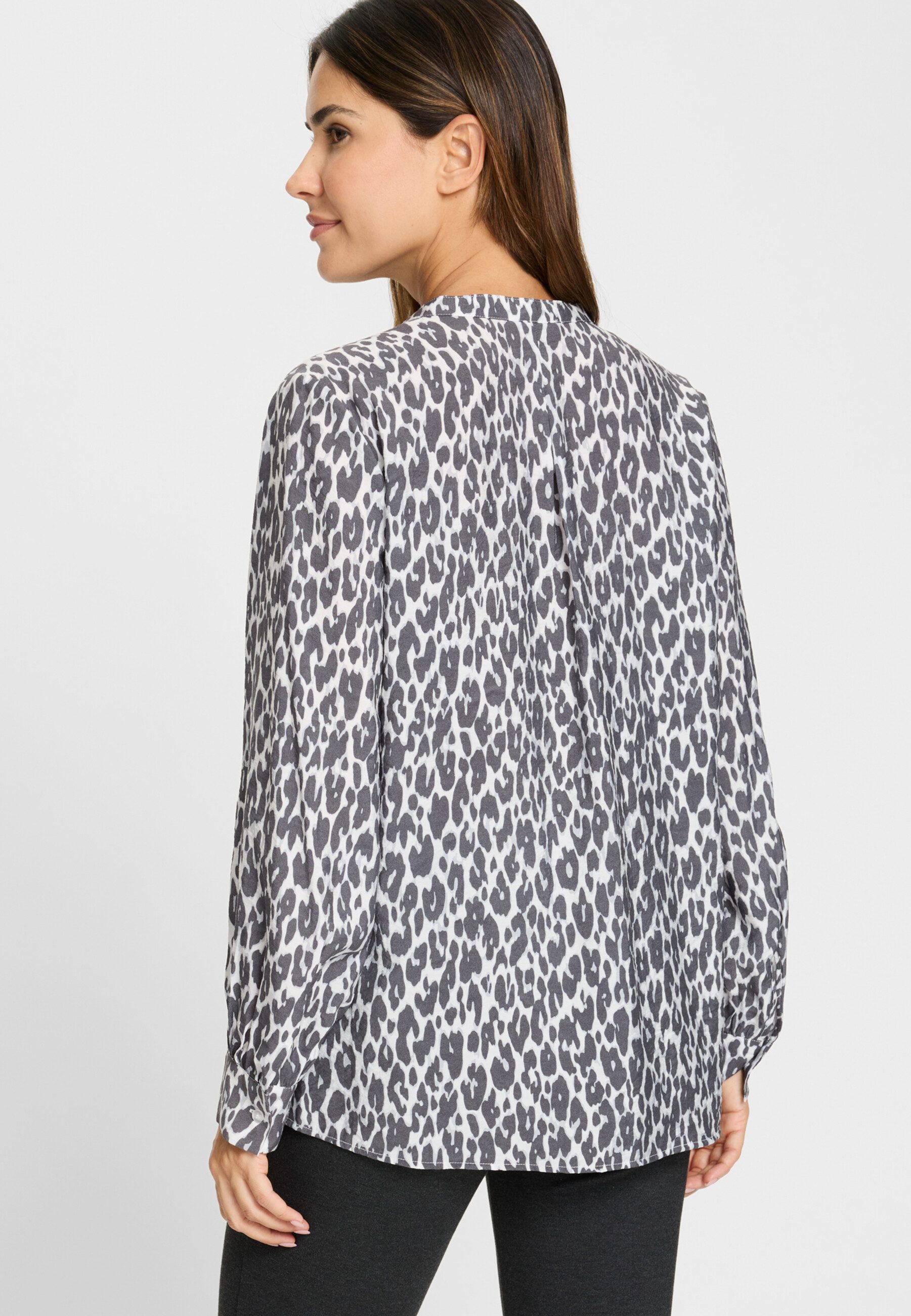 Olsen Hemdbluse mit Leo-Print