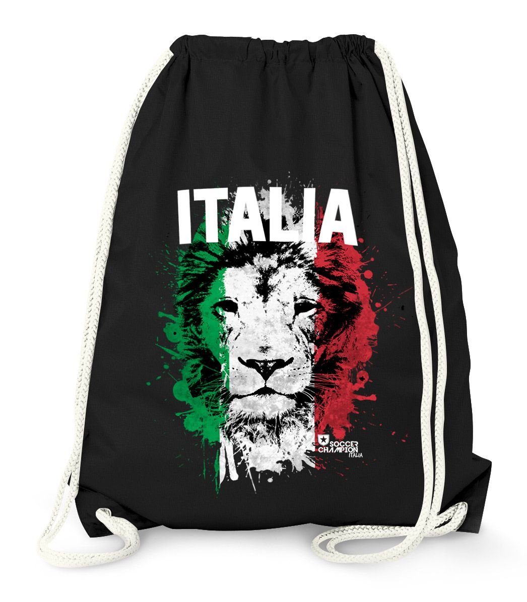 Flagge Fußball Turnbeutel Lion Italien EM Italy WM Turnbeutel MoonWorks® Löwe MoonWorks Flag