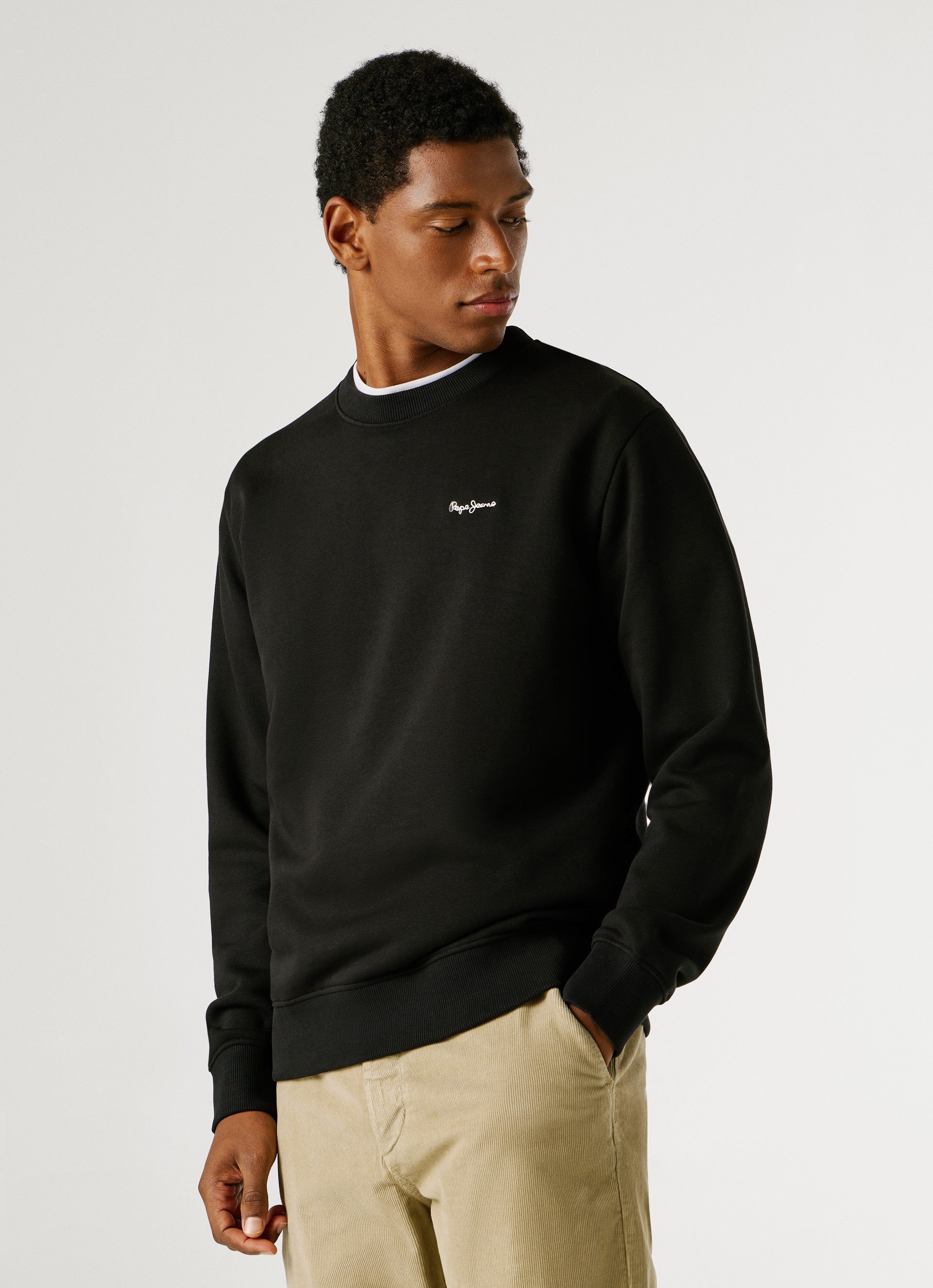 Pepe Jeans Sweatshirt GRIFFIN CREW mit Rundhals, Rippbündchen