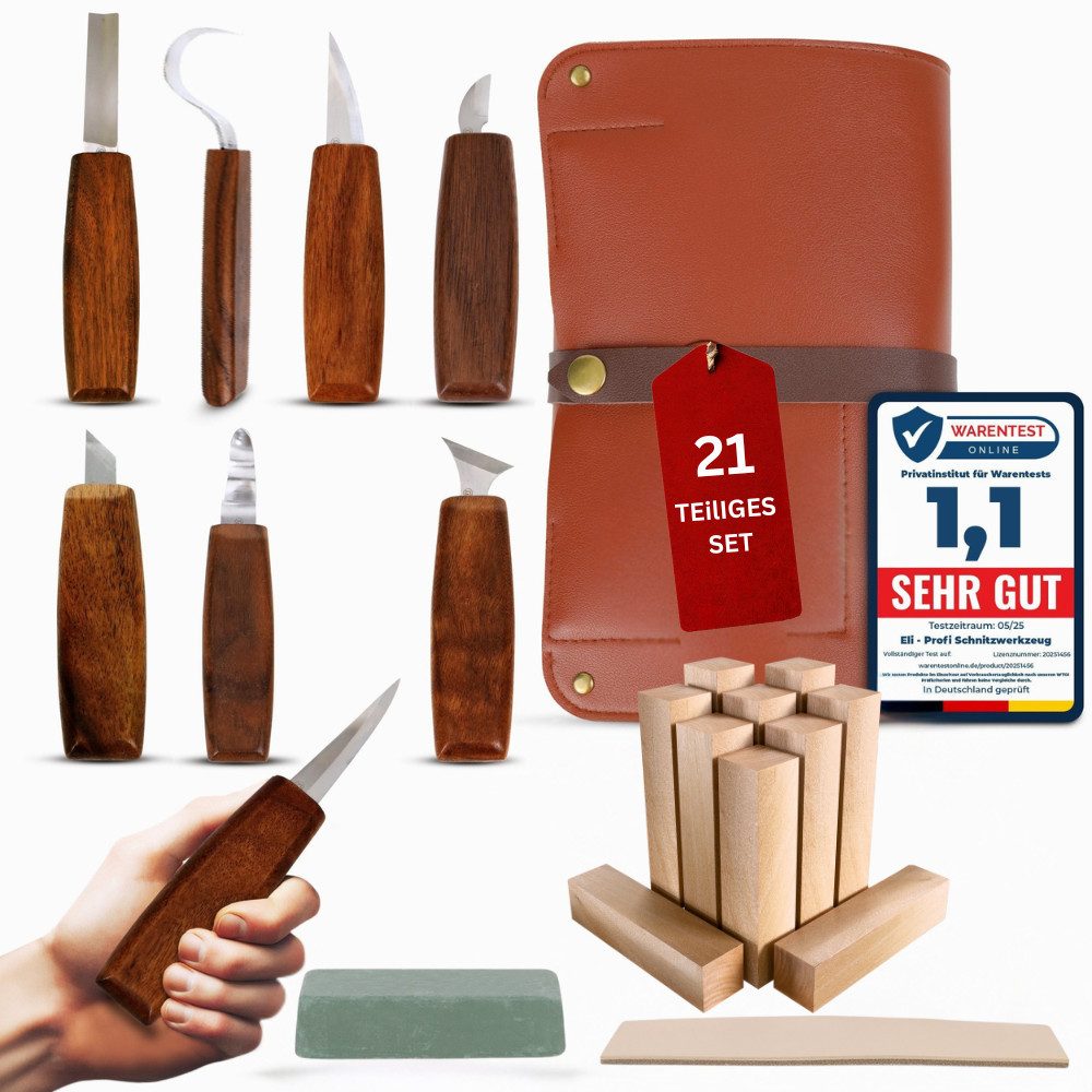 Eli Beitelsatz Schnitzwerkzeug Set - Holzwerkzeug - Schnitzset - Holzbearbe günstig online kaufen
