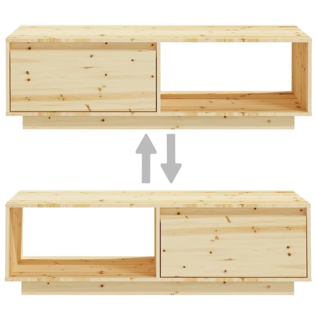 cm Tanne vidaXL Massivholz Couchtisch Couchtisch (1-St) 110x50x33,5