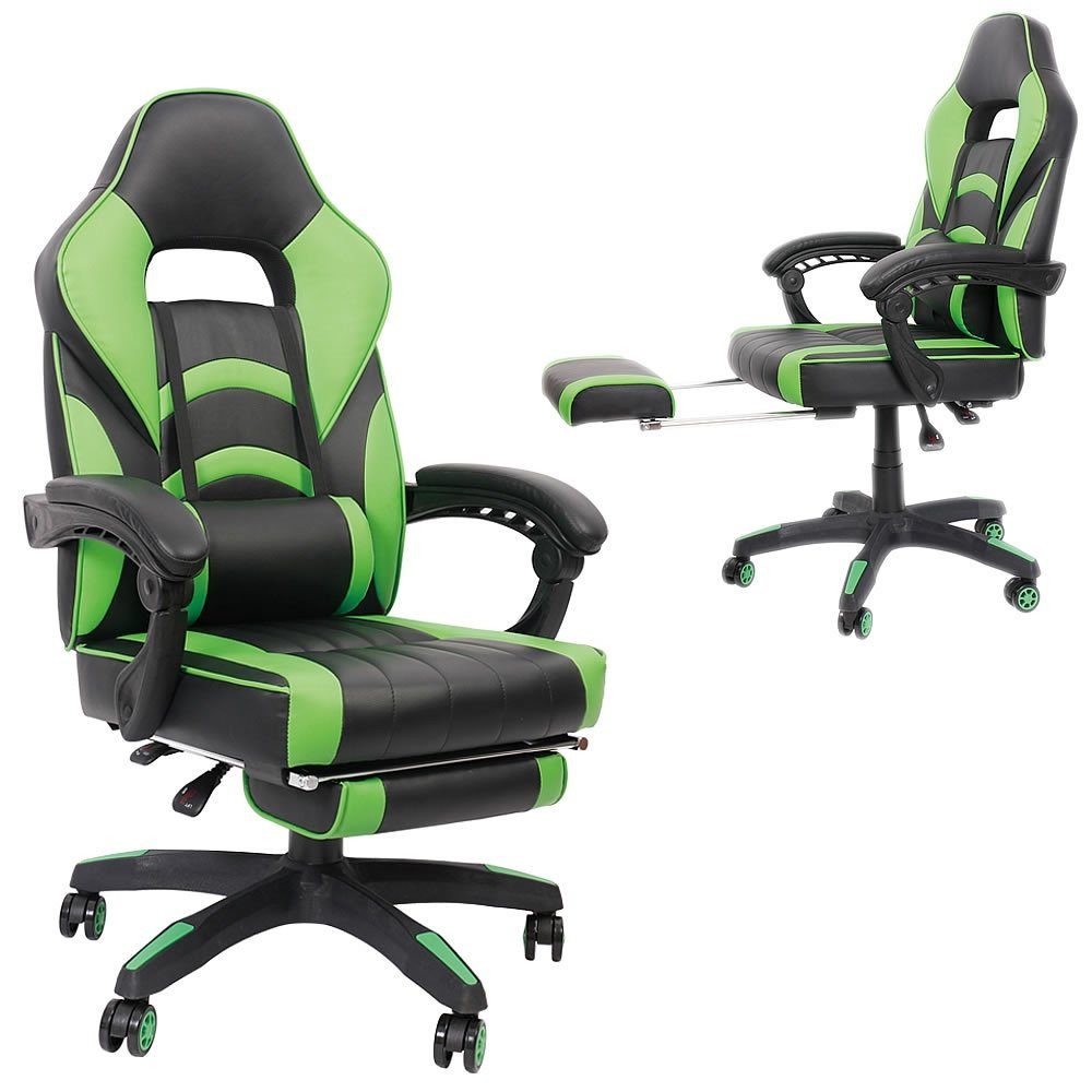 Melko Gaming-Stuhl Gamingstuhl Bürostuhl Computerstuhl Schreibtischstuhl Chefsessel (Stück) Grün