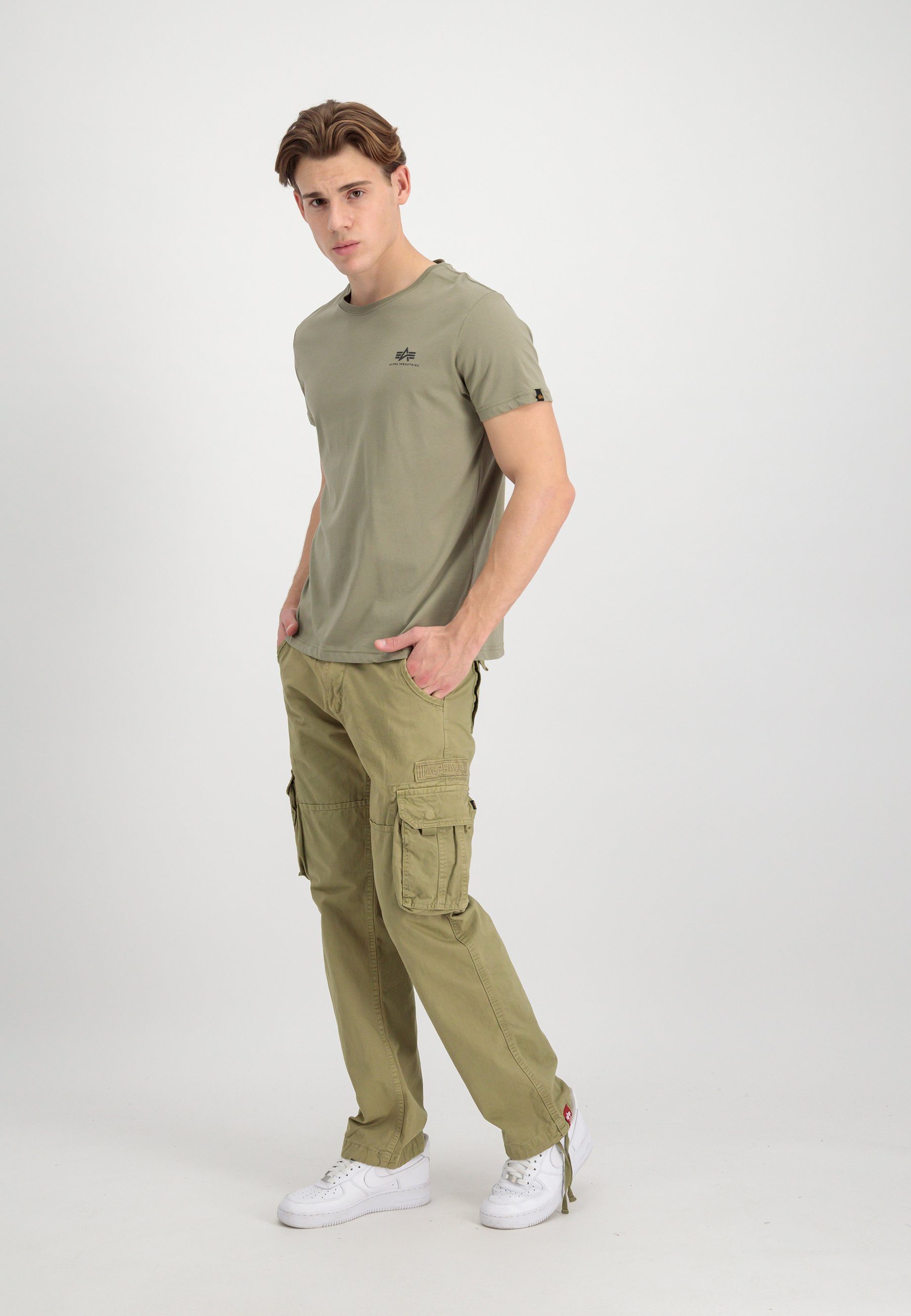 Alpha Industries T-Shirt Alpha Industries T-Shirts Backprint T Men olive/black 