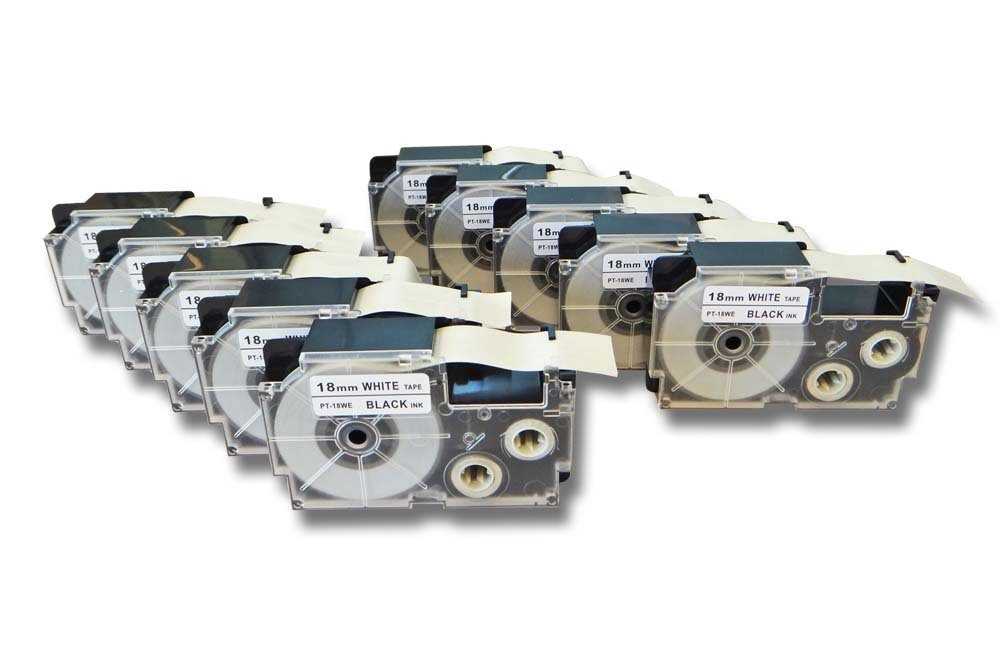 vhbw Beschriftungsband passend für Casio KL-750E, KL-C500, KL-8200, KL-8100, KL-820, KL-780
