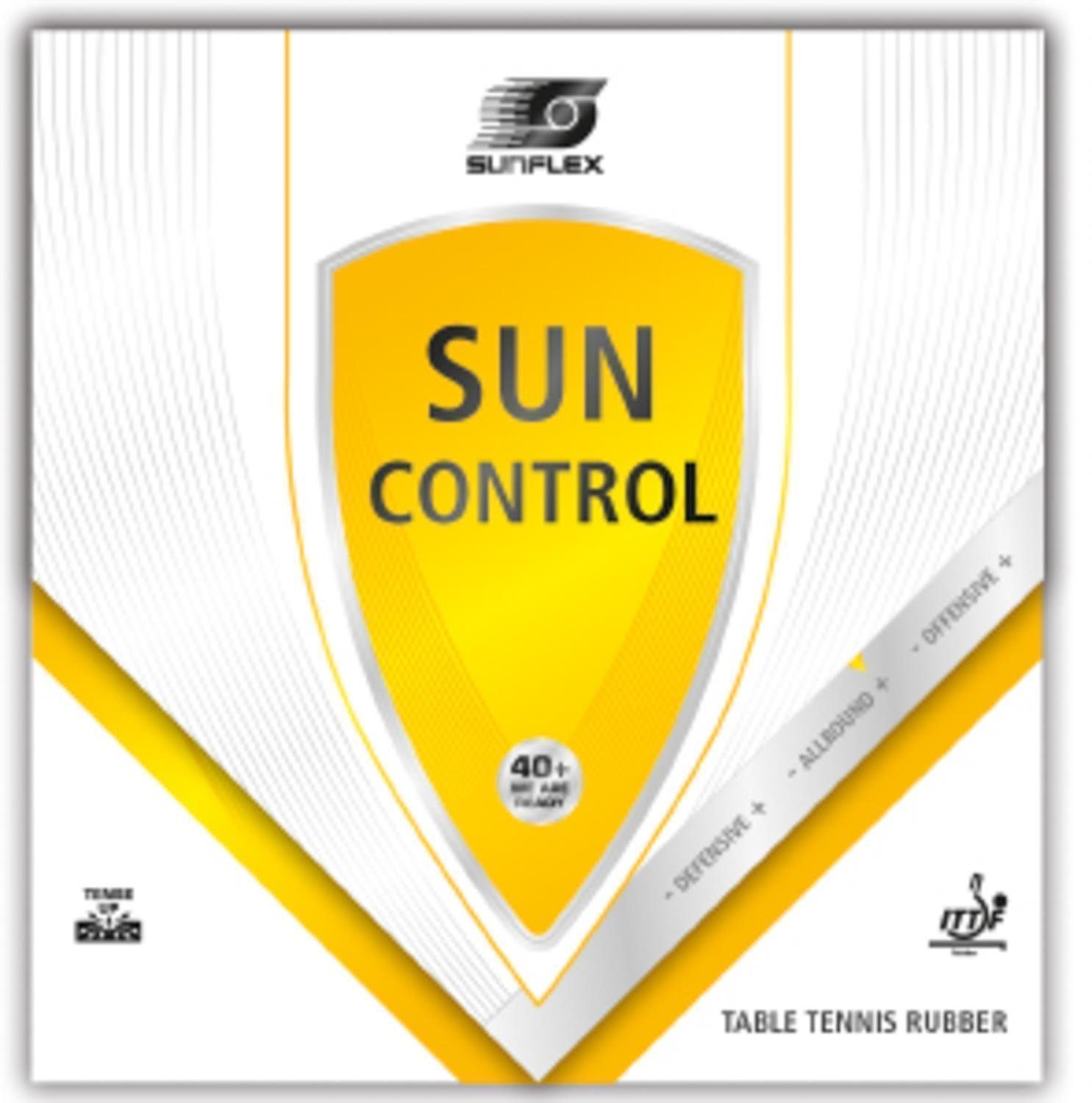 Sunflex Tischtennisschläger Sun Control Tischtennis-Belag, 2,1mm Schwamm schwarz