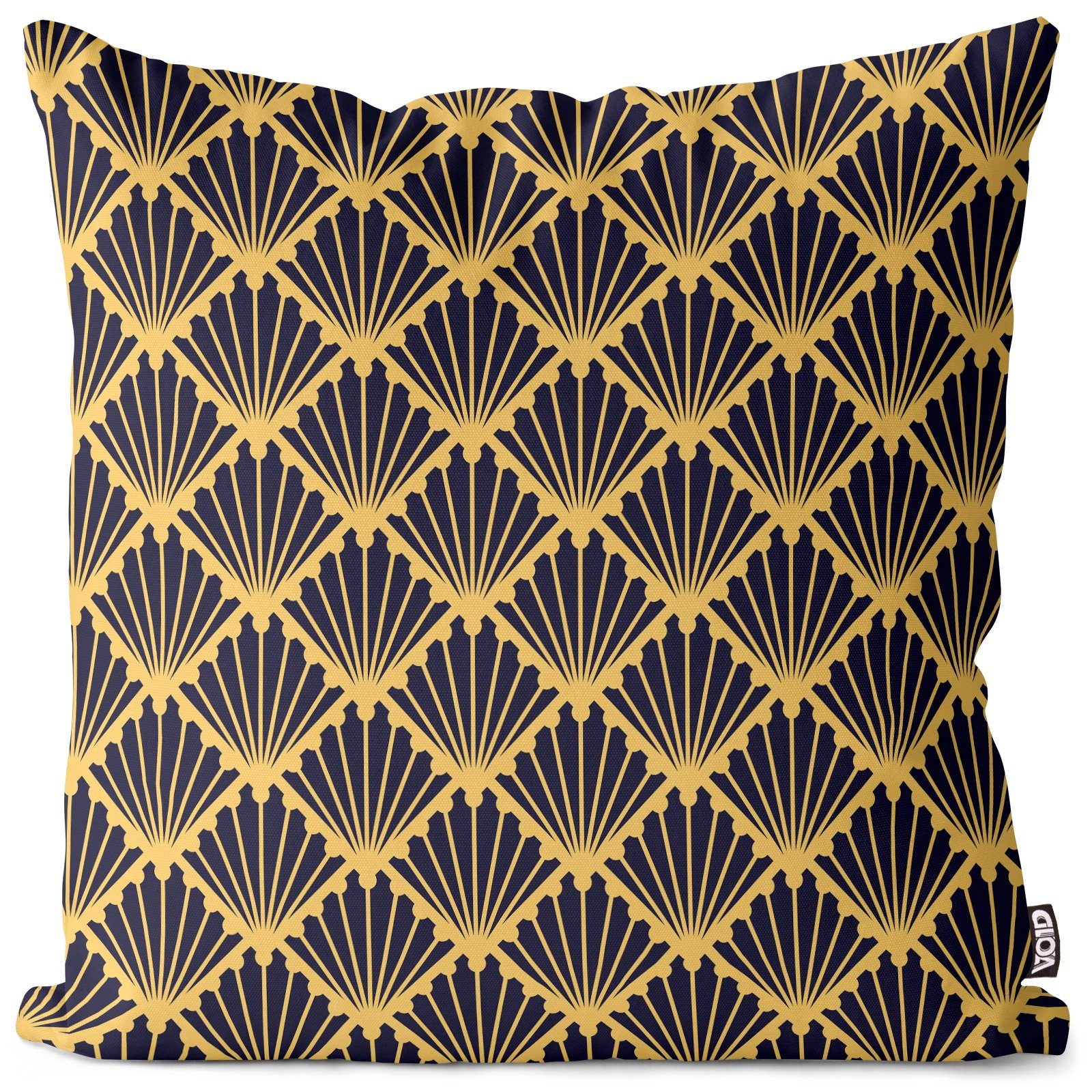 VOID Kissenbezug, (1 Stück), Art Deco Muster Blau Retro Kunst Luxus Wohnzimmer ration klassisch ge