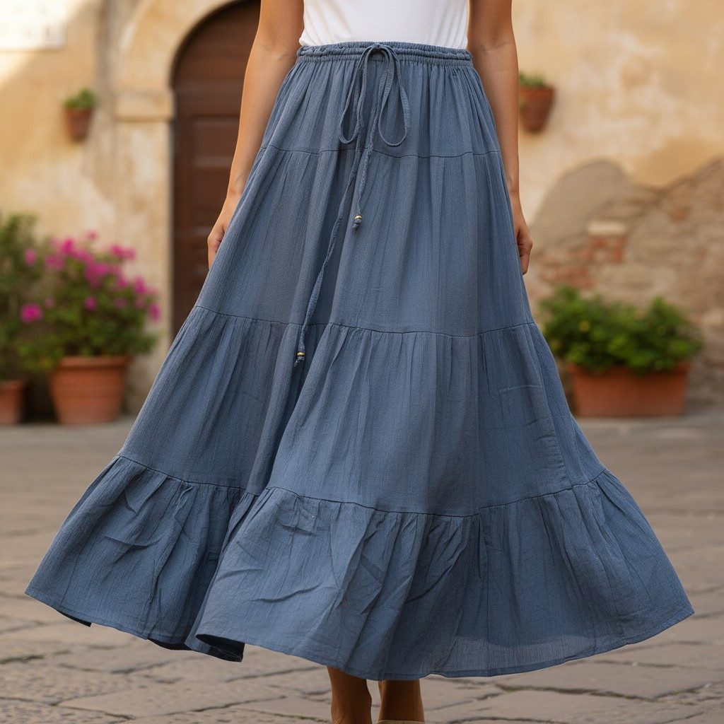 Guru-Shop Minirock Boho Stufenrock, Maxirock Sommerrock,.. alternative Bekl günstig online kaufen