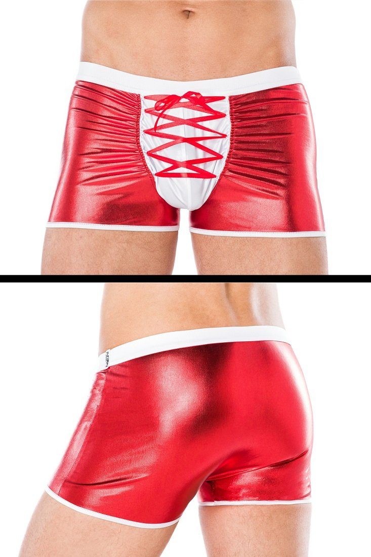 Andalea Wetlook Unterwäsche Shorts vorderer mit Schnürung, Boxershorts