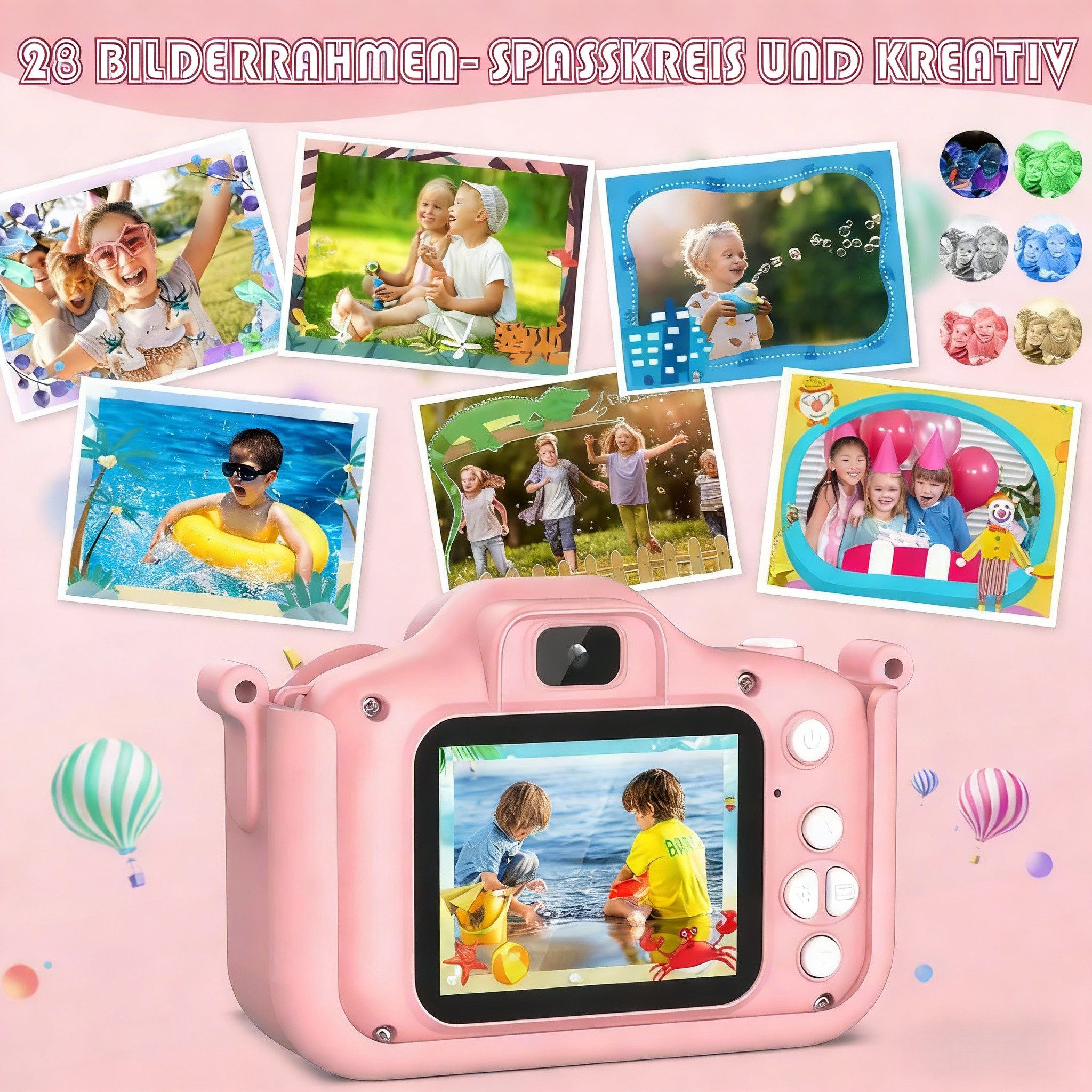 Kityhome Spielzeug-Kamera Kinderkamera,2" Display 1080P,Selfie Digitalkamer günstig online kaufen