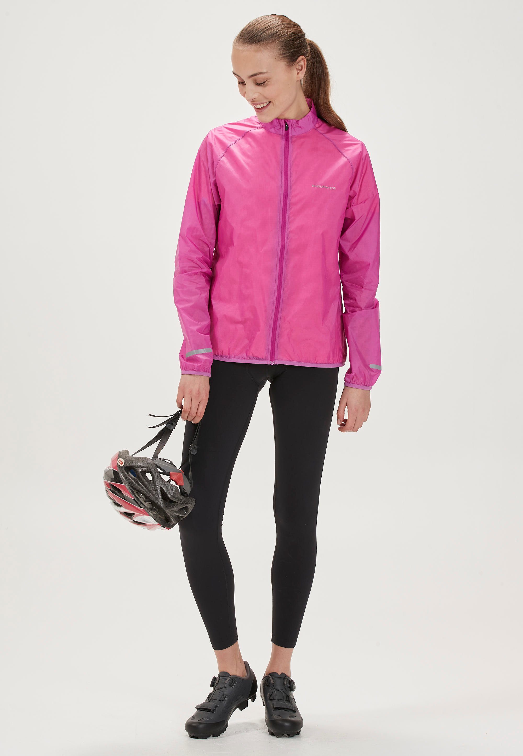 ENDURANCE Softshelljacke W kleinem fuchsia Packmaß leicht extra IMMIE Packable mit