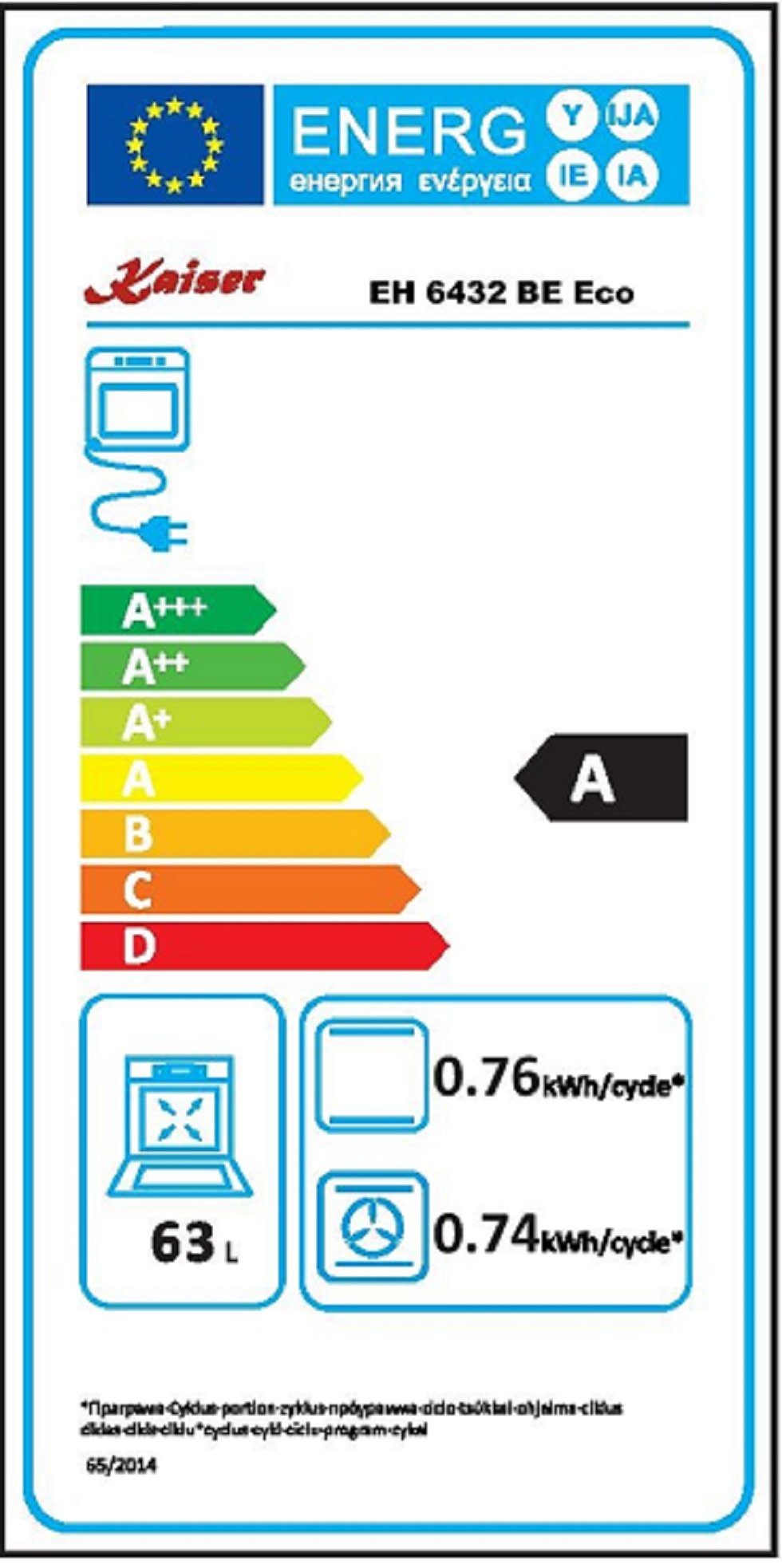 Energieeffizienzklasse: 