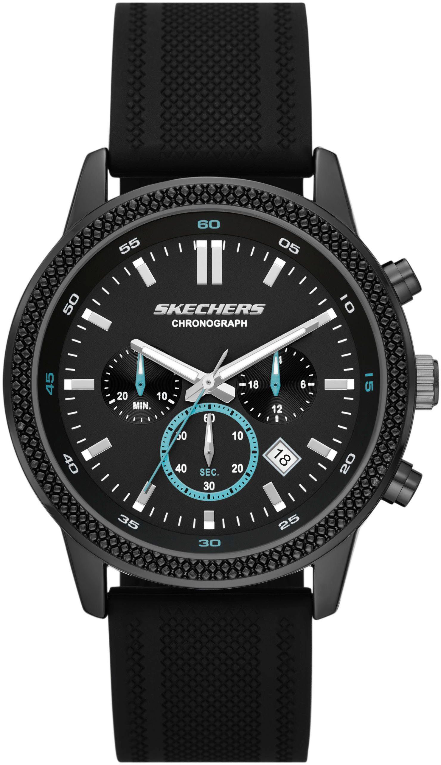 Skechers Chronograph CLARKDALE, SR5197, Quarzuhr, Armbanduhr, Herrenuhr, Stoppfunktion, Datum