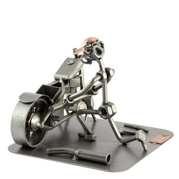 Steelman24 Dekofigur Steelman24 - Mécanicien De Moto - Sculpture de metal
