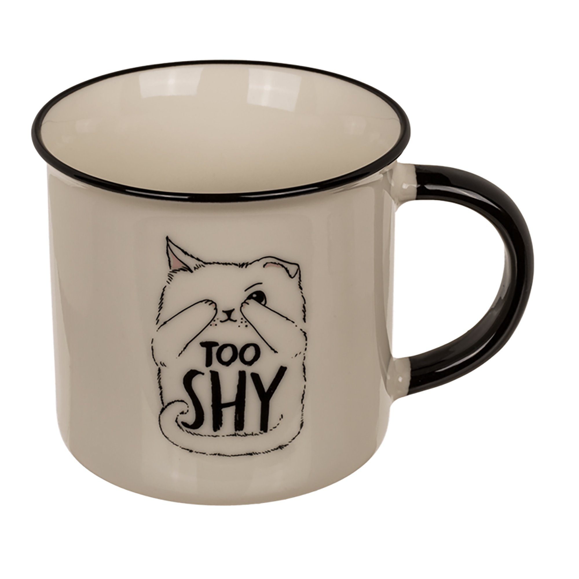 Haus und Deko Geschirr-Set Tasse Becher Funny Kitten Kaffetasse Geschenk 250 ml Katze Teetasse (1-tlg), Keramik