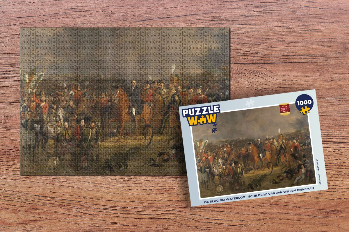 - Puzzlespiele, Puzzle Waterloo MuchoWow Willem von Pieneman, Klassisch von Foto-Puzzle, Die Gemälde Puzzleteile, 1000 Bilderrätsel, Jan Schlacht