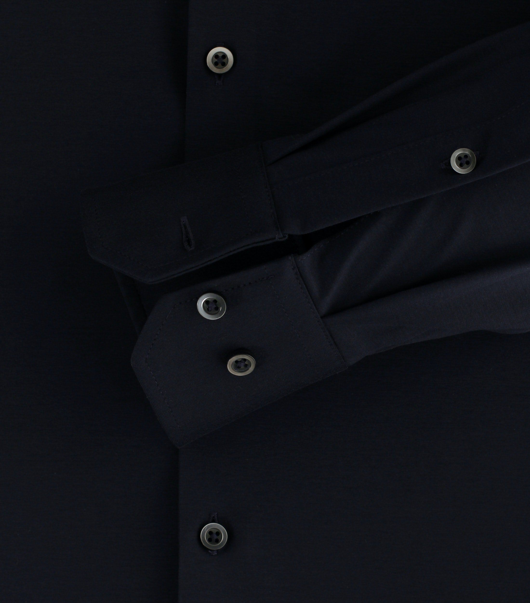 VENTI Businesshemd - Dunkelblau Einfarbig - mit Stretch Blau - Fit - Modern Langarm Jerseyhemd