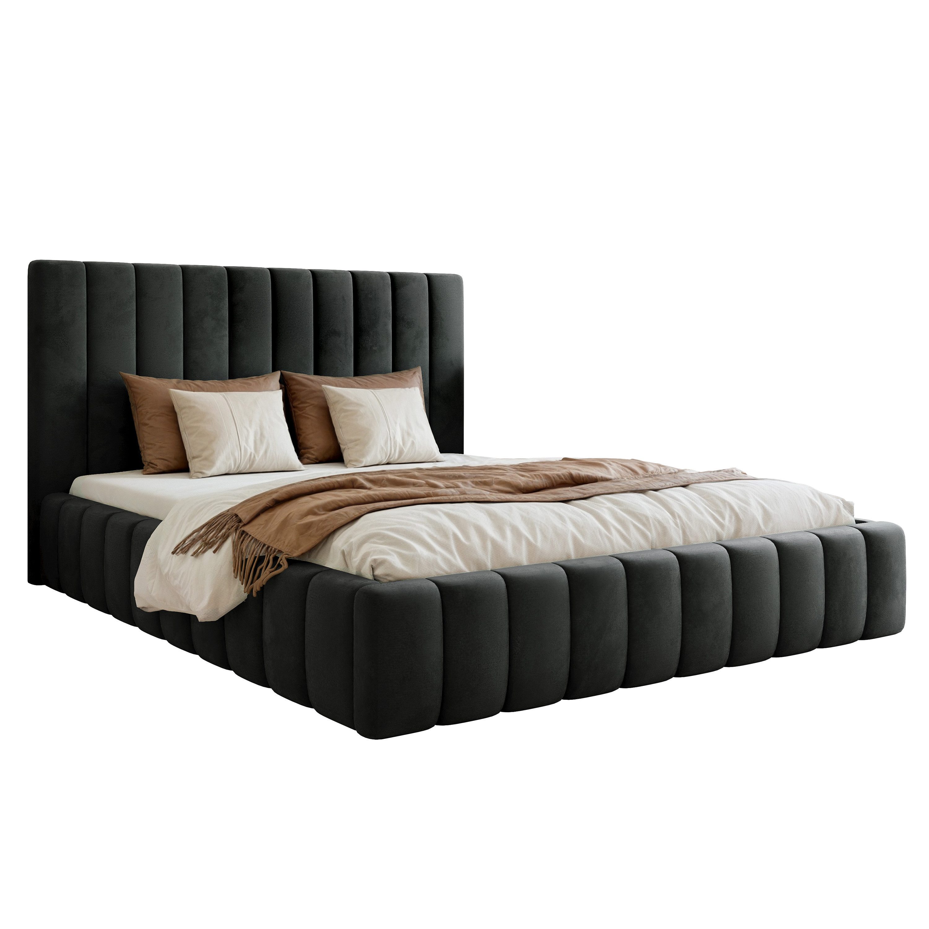 Goldstoff Polsterbett Luxuriöses Schlafzimmerbett mit elegantem günstig online kaufen