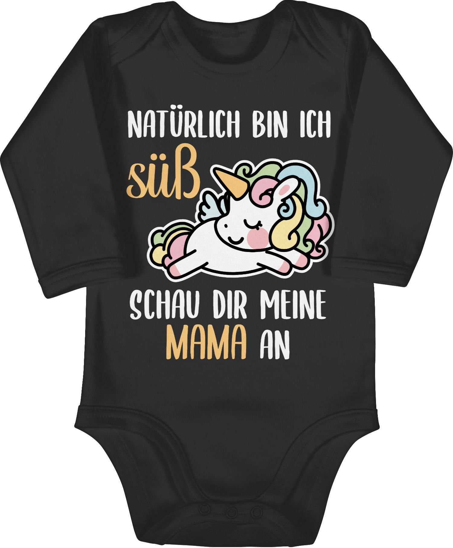 Shirtracer Shirtbody »Natürlich bin ich süß mit Einhorn