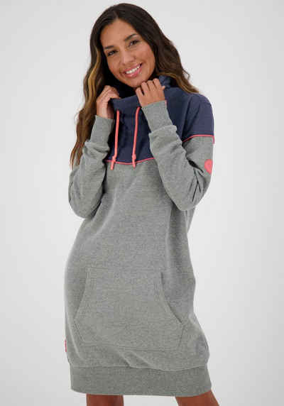 Alife & Kickin Jerseykleid ValaAK sportiver Sweater in langer Form mit Kontrastdetails