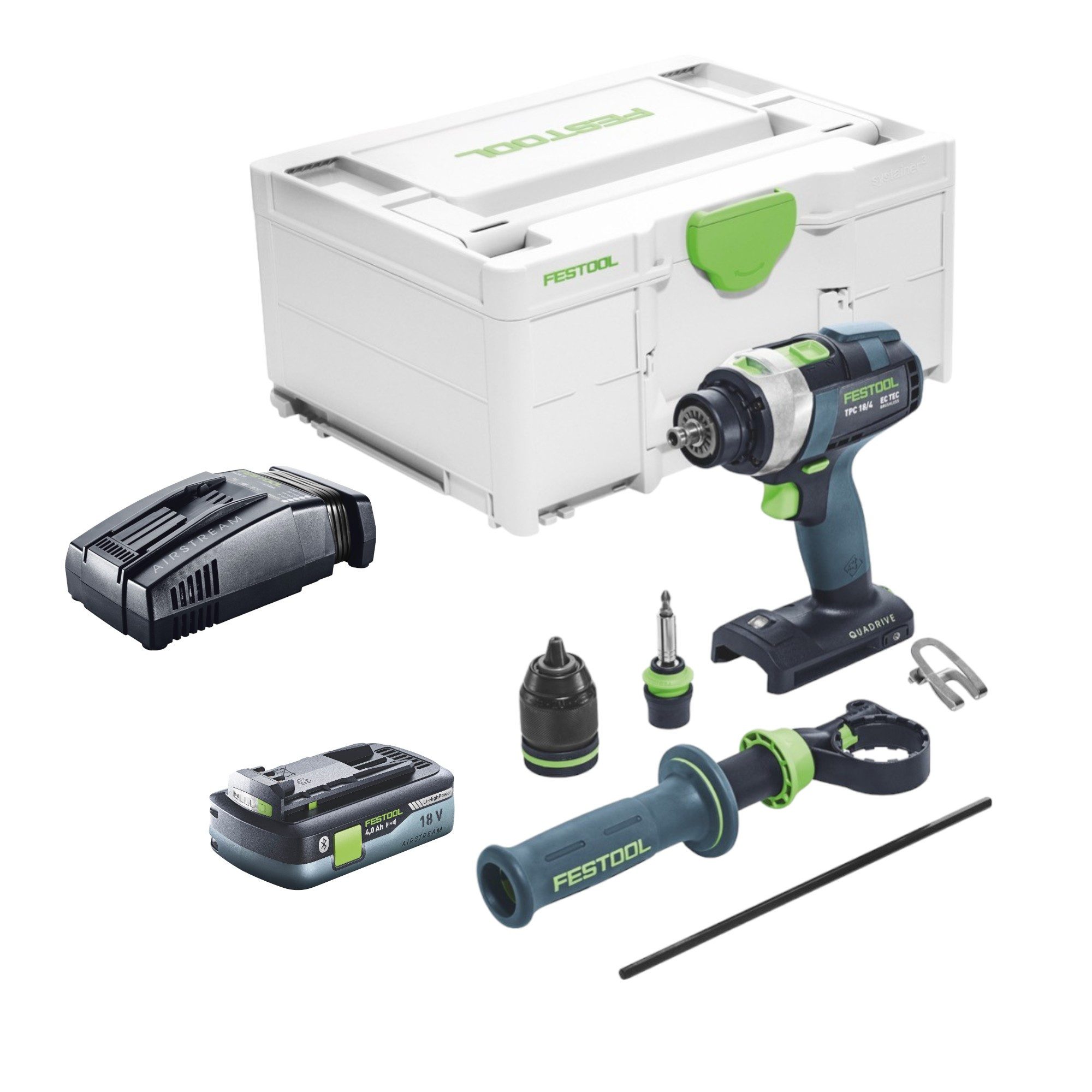 FESTOOL Schlagbohrmaschine Festool TPC 18/4 I-Basic Akku Schlagbohrschrauber 18 V 75 Nm (575604