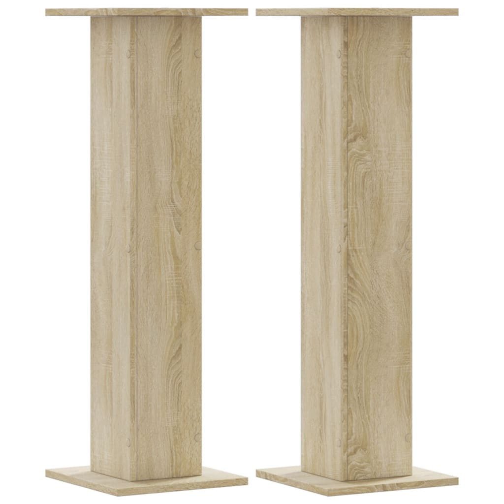 vidaXL Lautsprecherständer Lautsprecherständer 2Stk. Sonoma-Eiche 30x30x95cm Holzwerkstoff
