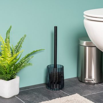 bremermann WC-Reinigungsbürste WC-Garnitur, WC-Bürstenhalter, Toilettenbürstenhalter, Glas, grau