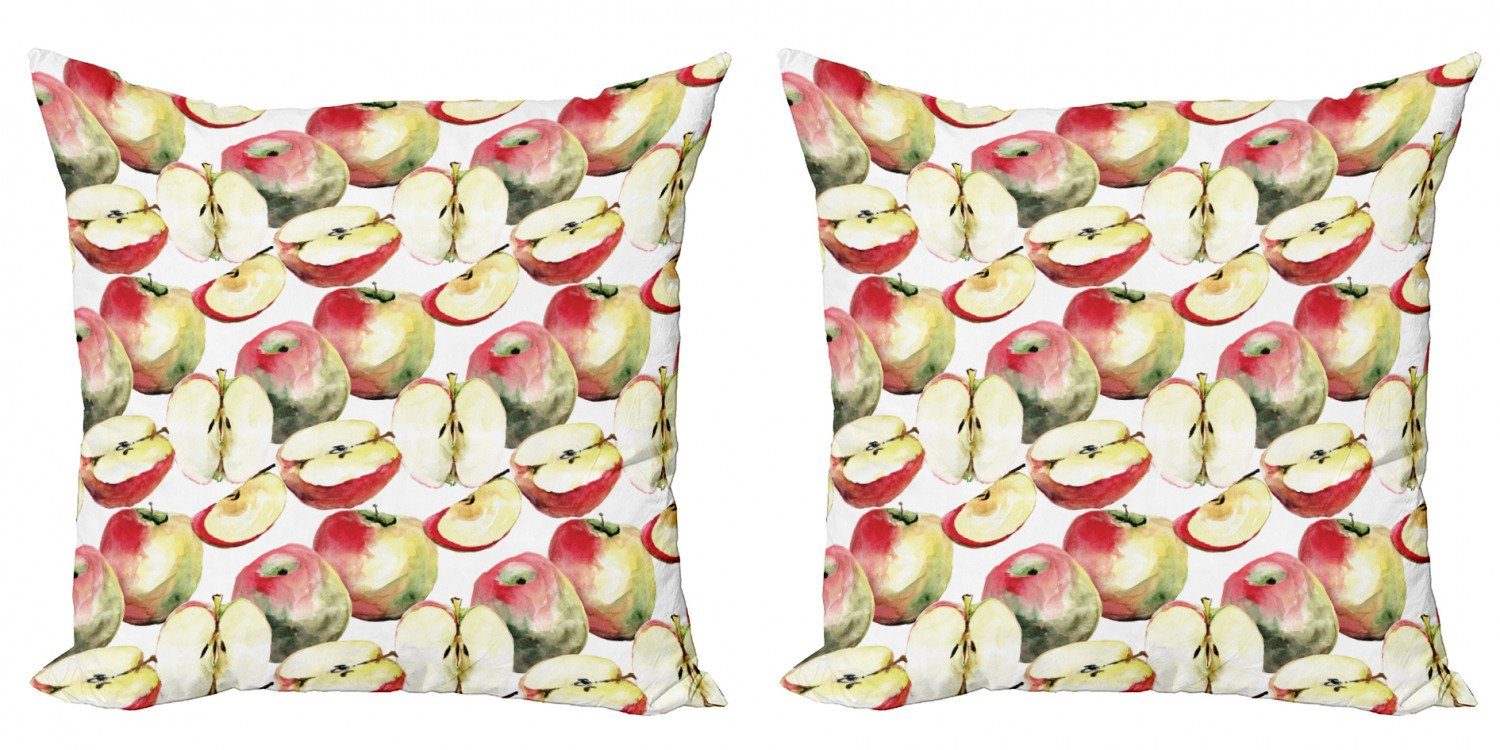Kissenbezüge Modern Accent Doppelseitiger Digitaldruck, Abakuhaus (2 Stück), Apfel Organische McIntosh Früchte
