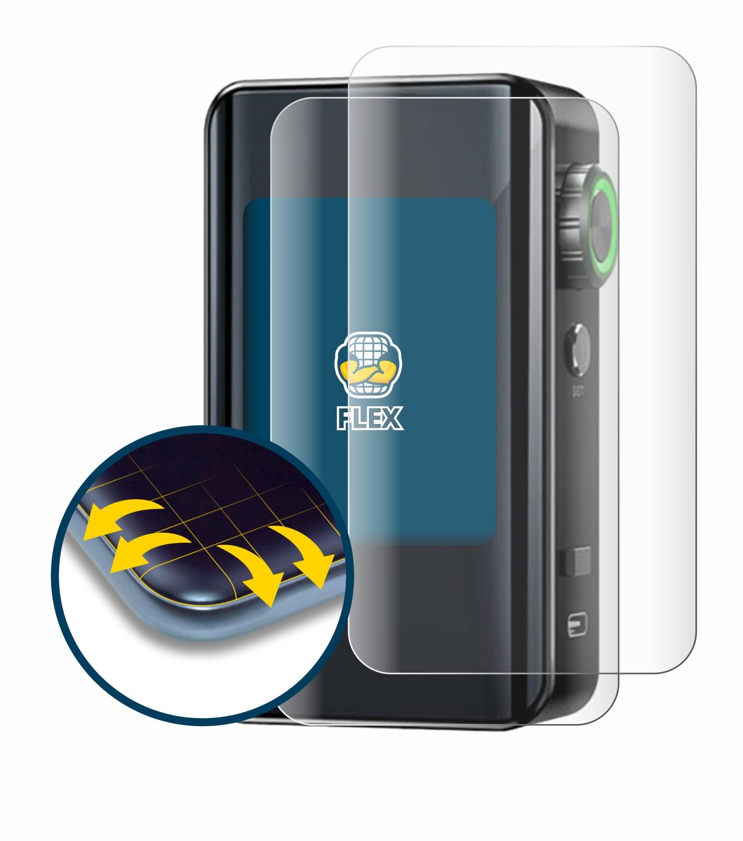 BROTECT Displayschutzfolie Fullscreen Schutzfolie für Lost Vape Centaurus Bt200, 2 Stück, Displayschutz Folie Fullcover Klar Transparent
