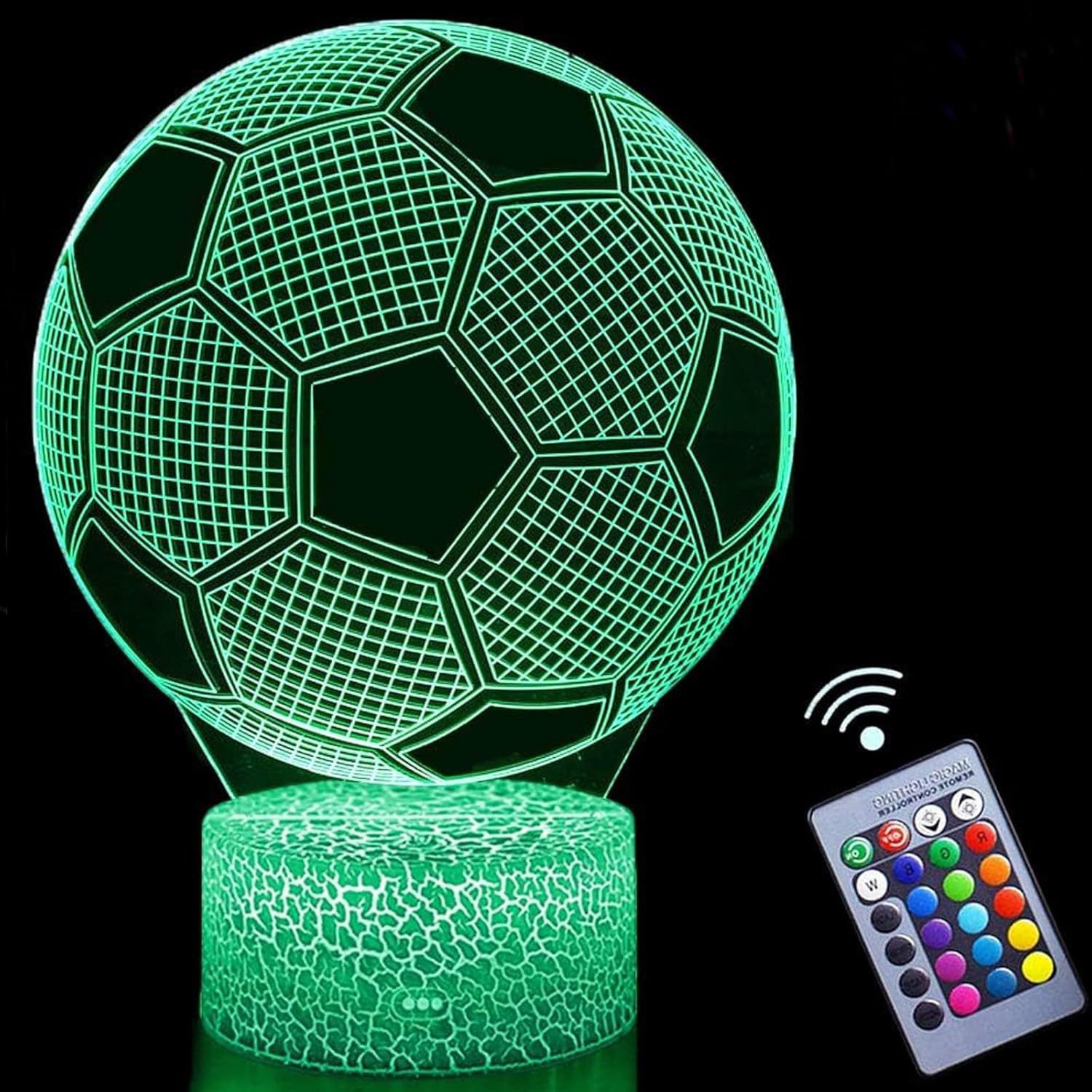 Dreamy Cubby LED Nachtlicht Kinder LED Nachtlicht Fußball 3D Lampe mit 16 F günstig online kaufen