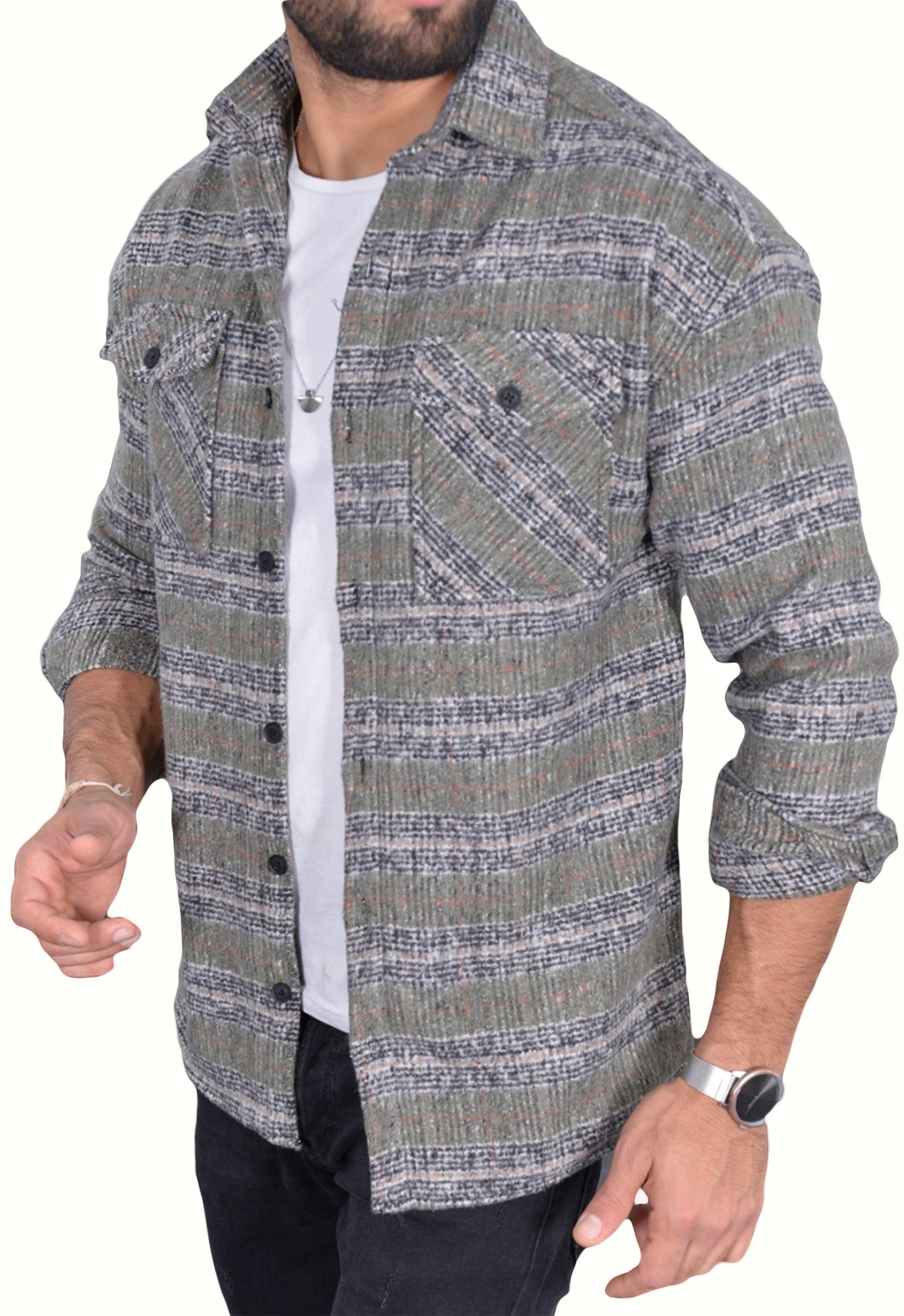 Megaman Jeans Flanellhemd Herren Holzfällerhemd Flanellhemd günstig online kaufen