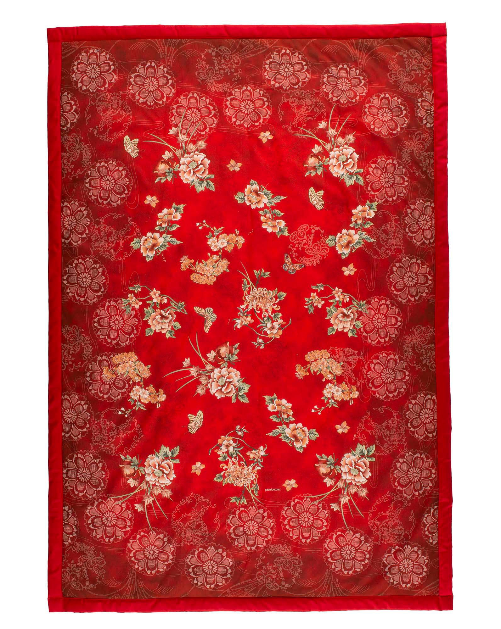 Plaid Bassetti Plaid ESPERIDI, R1 Rot 135 x 190, Bassetti