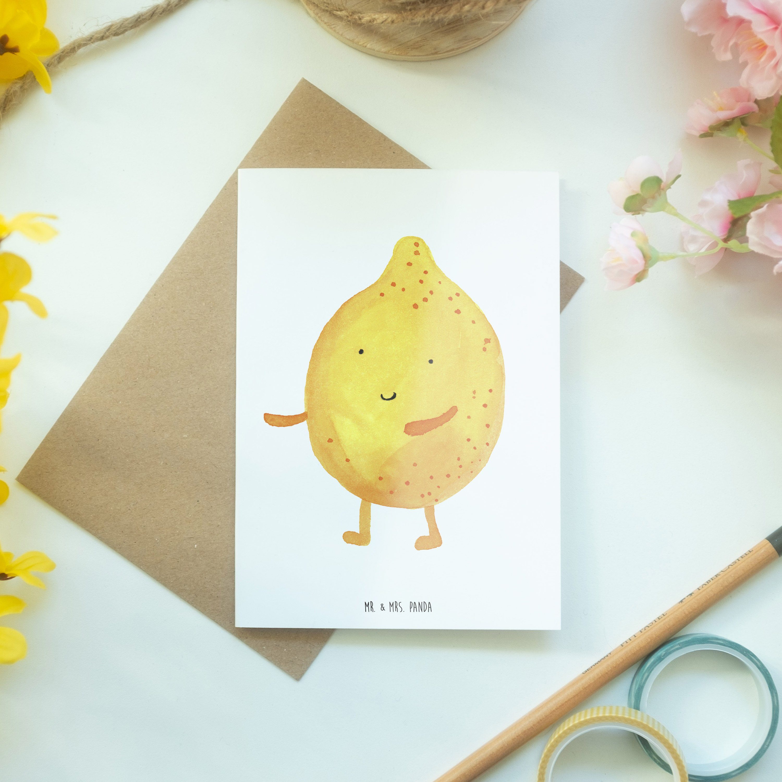 Laune, - Gebu Grußkarte Mr. & Gute Weiß BestFriends-Lemon Panda Hochzeitskarte, Geschenk, Mrs. -
