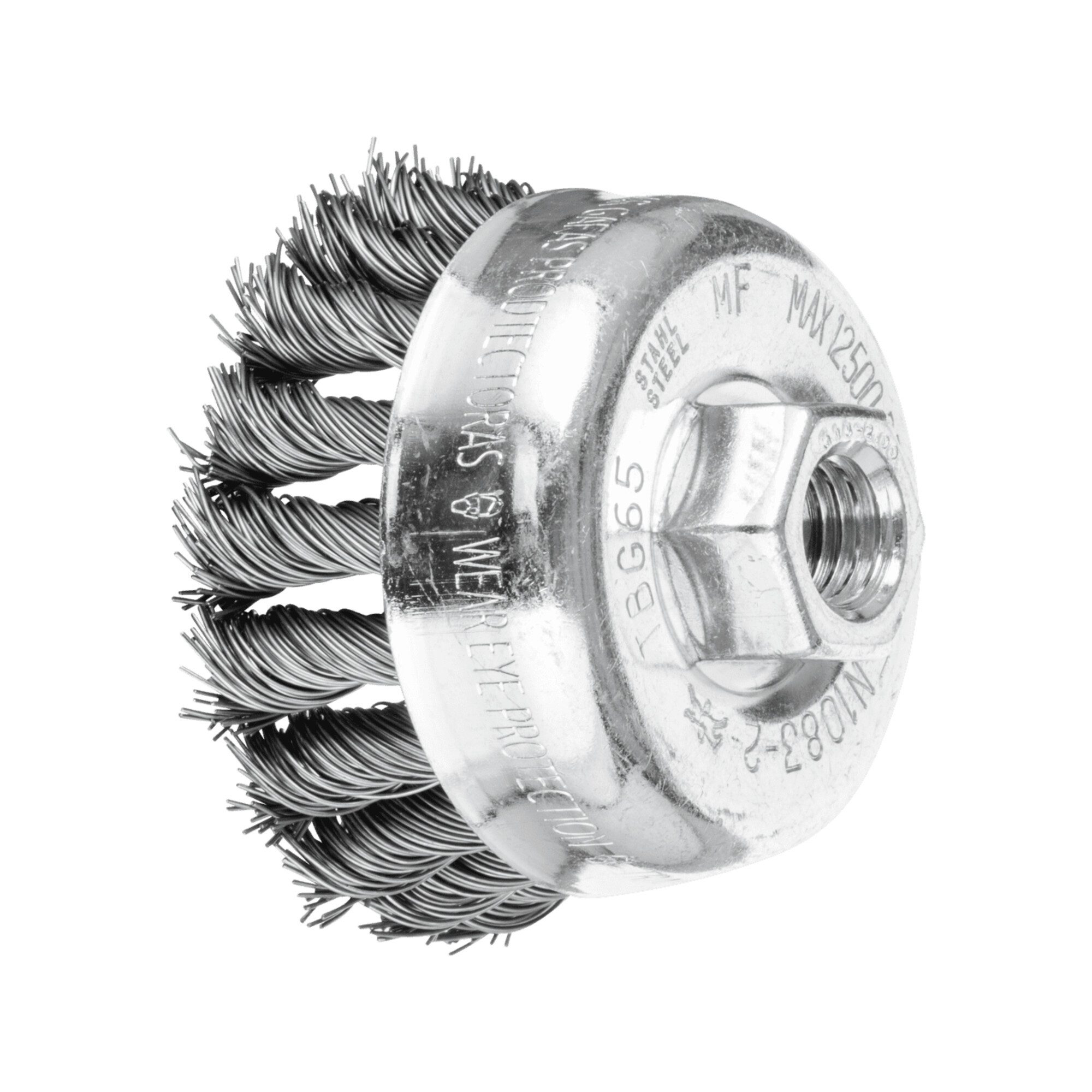 Pferd Rundbürste PFERD TOOLS Topfbürste gezopft TBG Ø 65 mm M14 Stahl-Draht-Ø 0,50mm