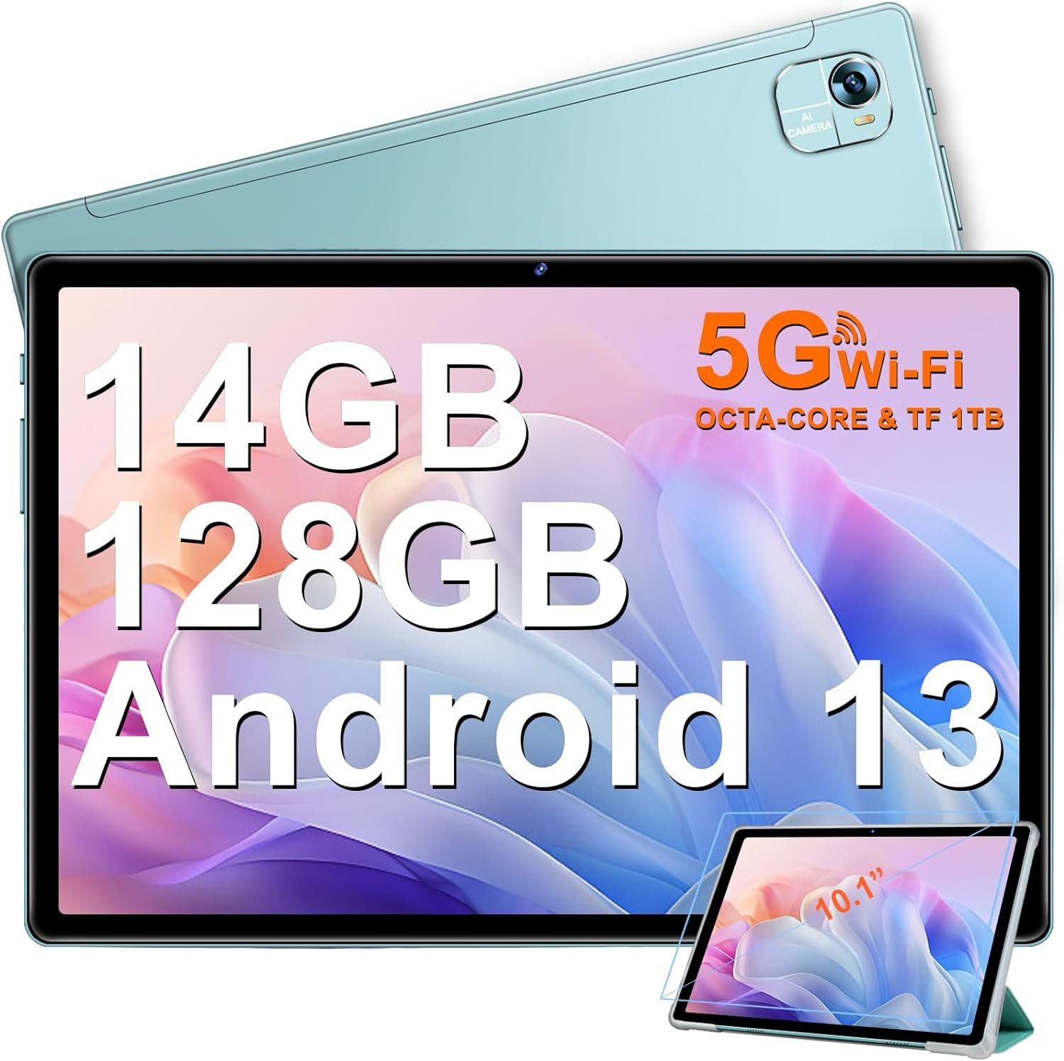 FACETEL Octa-Core 2,0 GHz Prozessor Tablet (10, 128 GB, Android