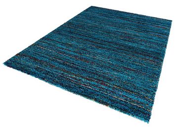 Teppich Hochflor Teppich Chic meliert blau, MINT RUGS, rechteckig, Höhe: 30 mm