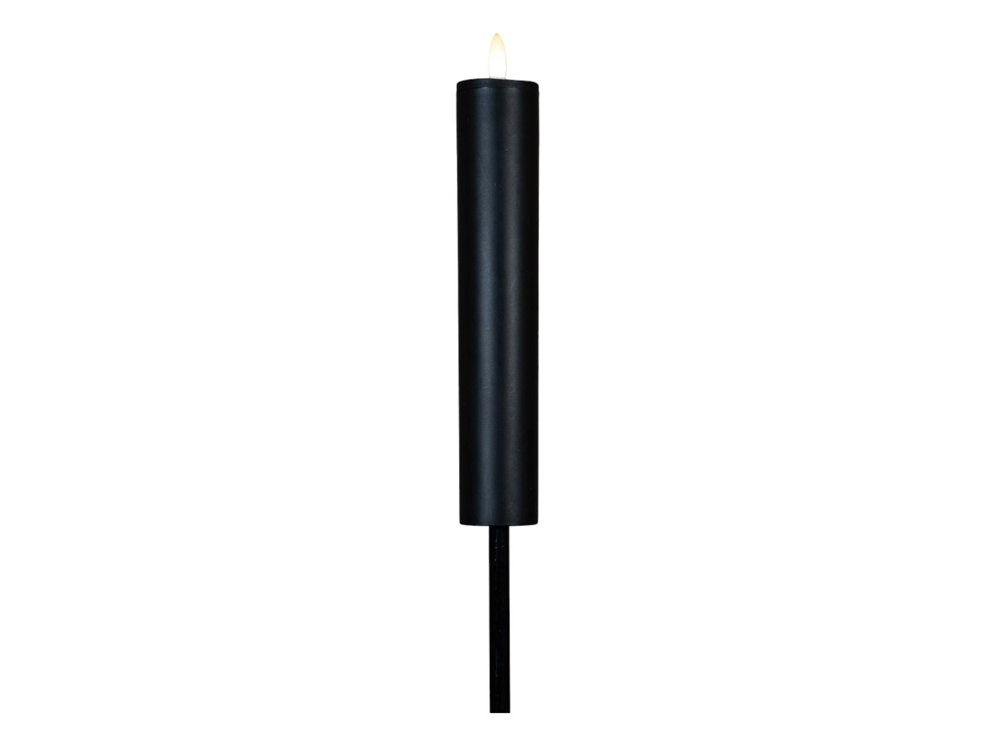 Coen Bakker Deco BV LED Gartenfackel, LED, warmweiß, Solar schwarz 3D-Flamme warmweiß 4x90cm