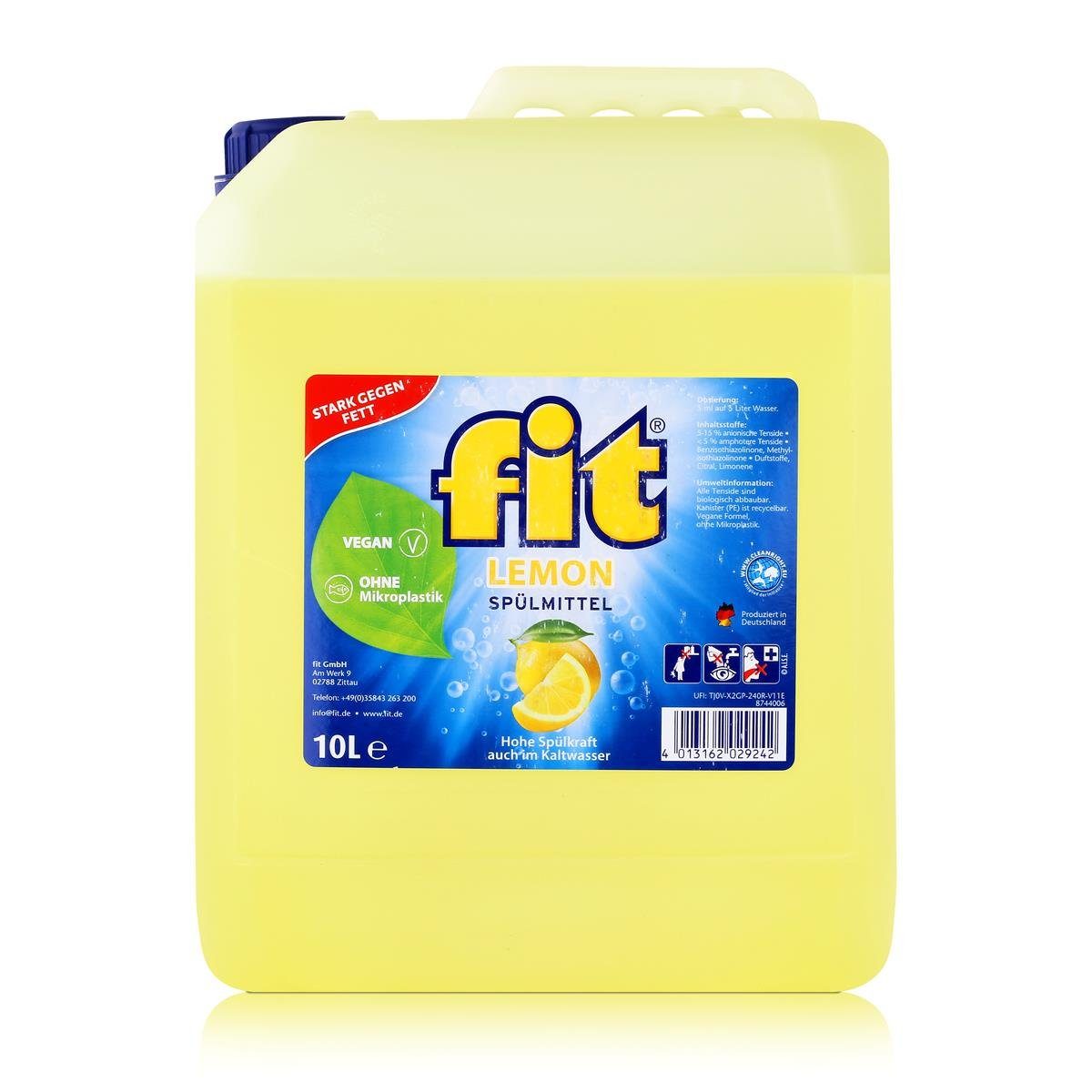Stark - Lemon Fett Pack) fit gegen Spülmittel (1er FIT 10L Geschirrspülmittel