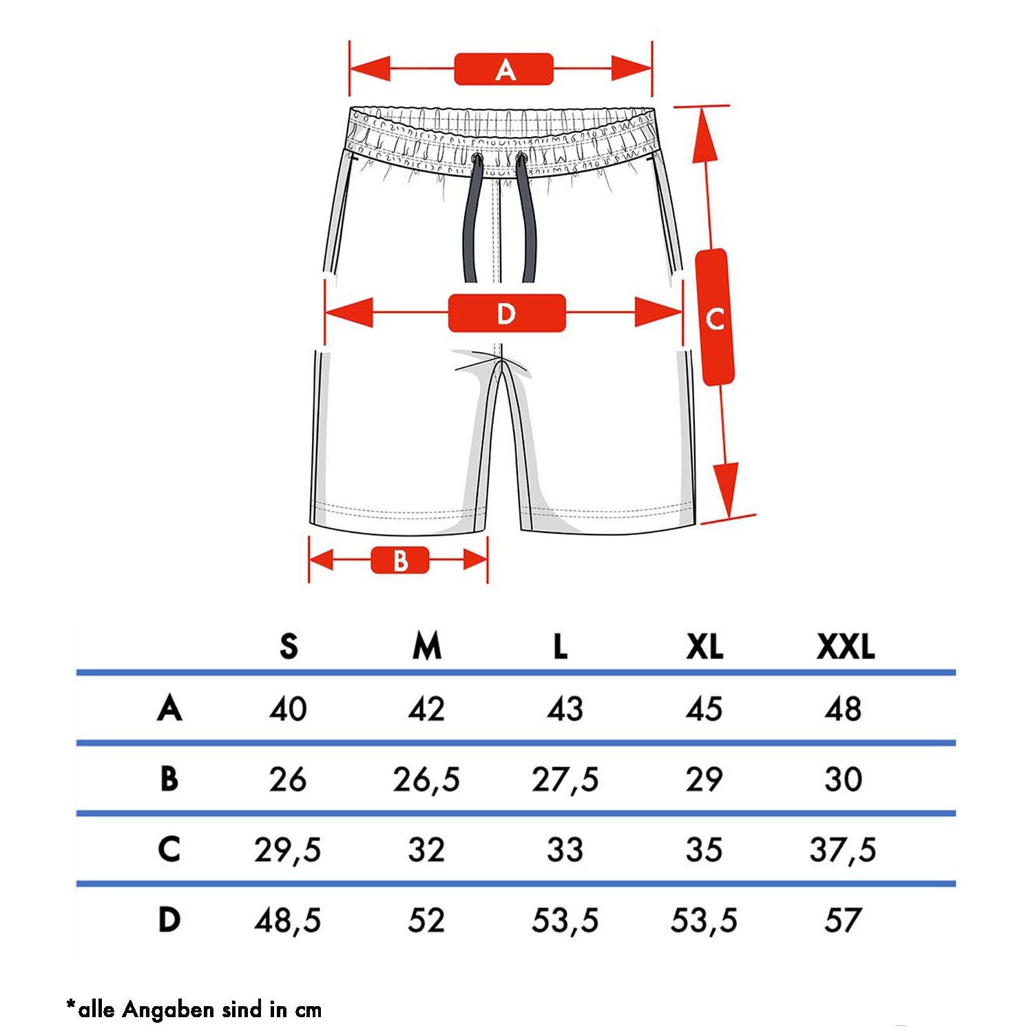 Shorts Kurze Handytasche versteckter Hose Unterziehhose mit Universum Sportwear Sporthose funktioneller mit khaki