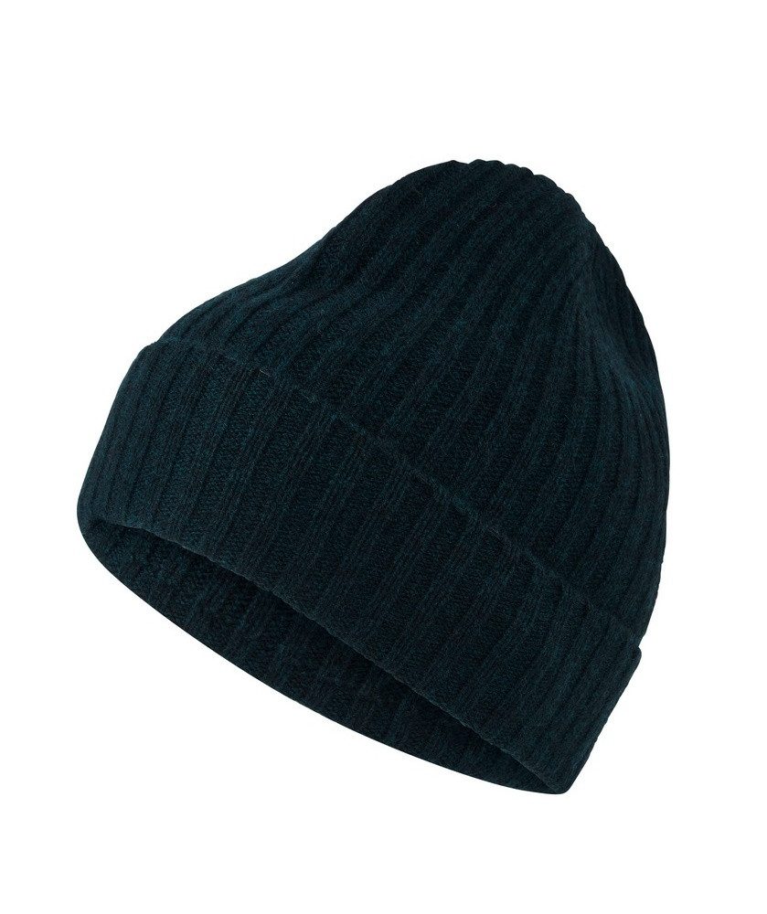 FALKE Beanie Wintermütze Unisex - Kaschmir, Rippenstruktur, Umschlag - anthrazit