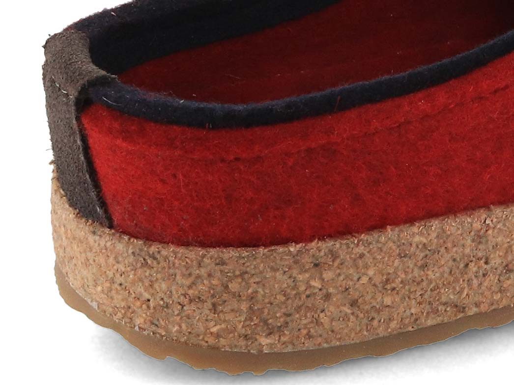 Haflinger Filz Clog aus reiner Schurwolle Hausschuh Komfort und zweifarbige Gestaltung