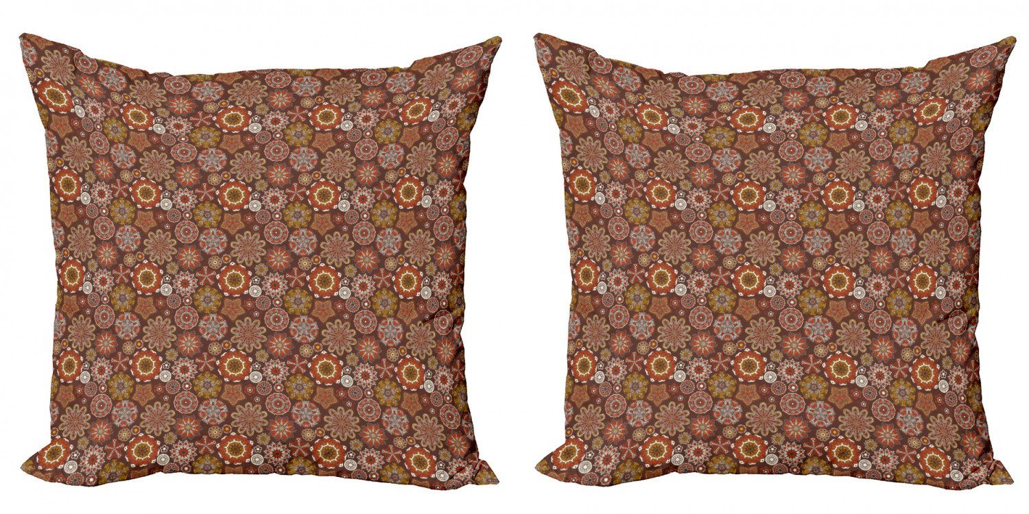 Kissenbezüge Modern Accent Doppelseitiger Digitaldruck, Abakuhaus (2 Stück), Mandala Blumenmotive Blumen-Druck