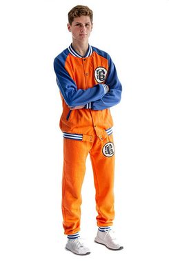 GalaxyCat Kostüm Baseball Style Trainingsanzug im Son Goku Design, Son Goku Traininganzug im Baseball Design