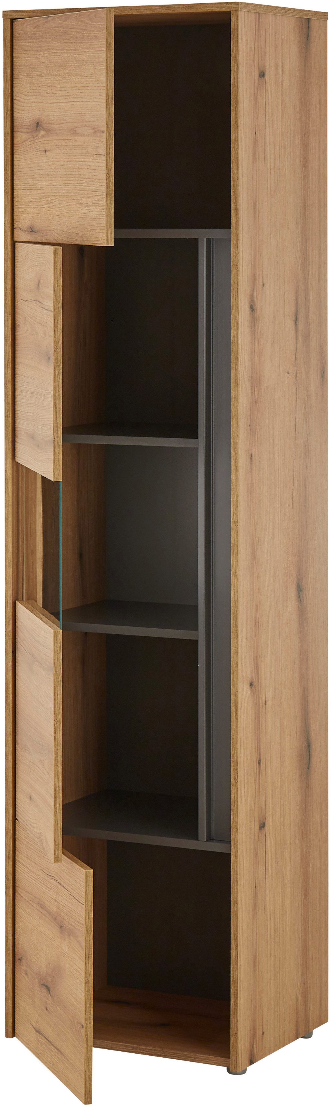 Home affaire Vitrine City/Giron, moderner Hochschrank, Glasvitrine zeitlos, modern, ausreichend Stauraum, vielseitig einsetzbar – Bild 4 von 5