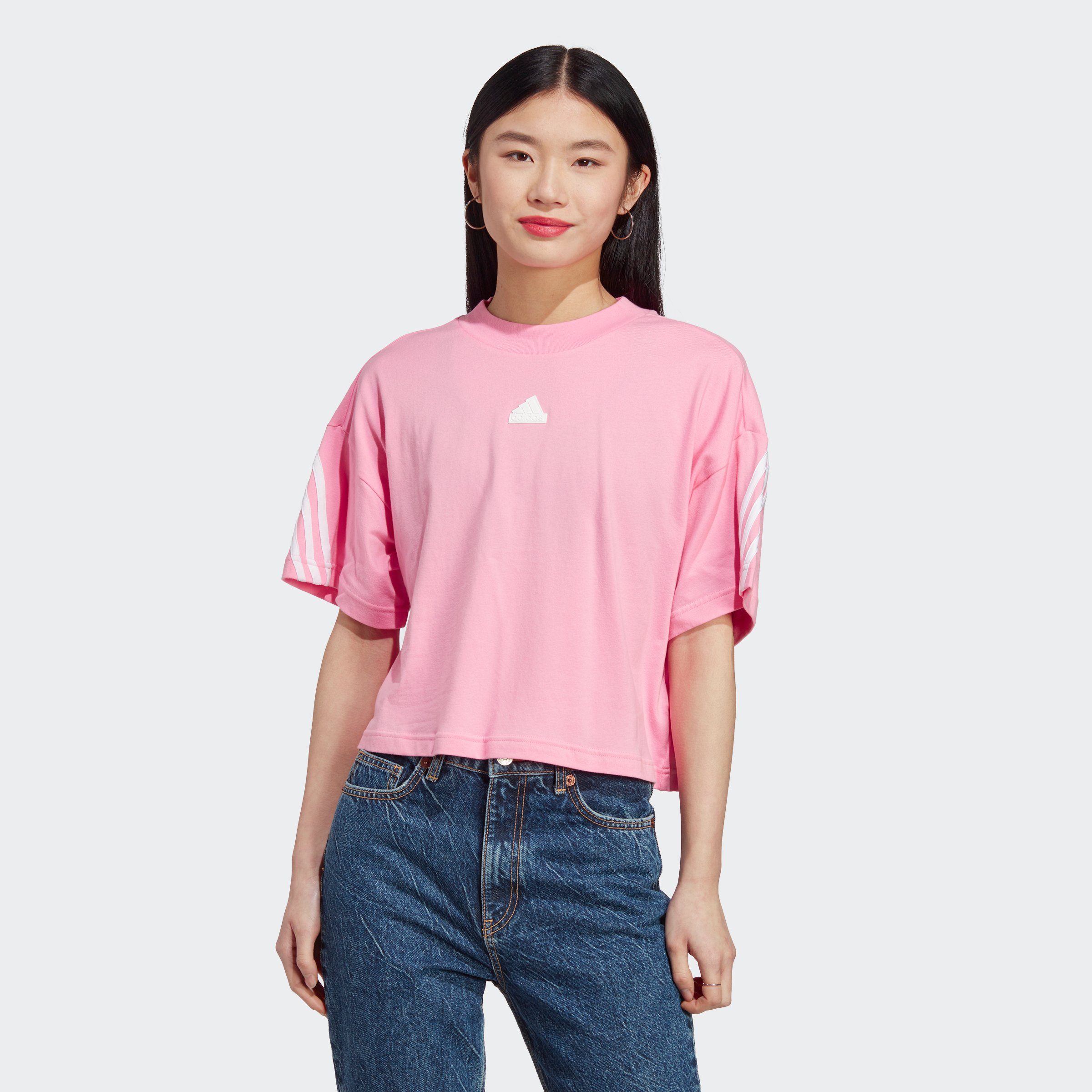 adidas Sportswear T-Shirt FUTURE ICONS 3-STREIFEN Bliss Pink