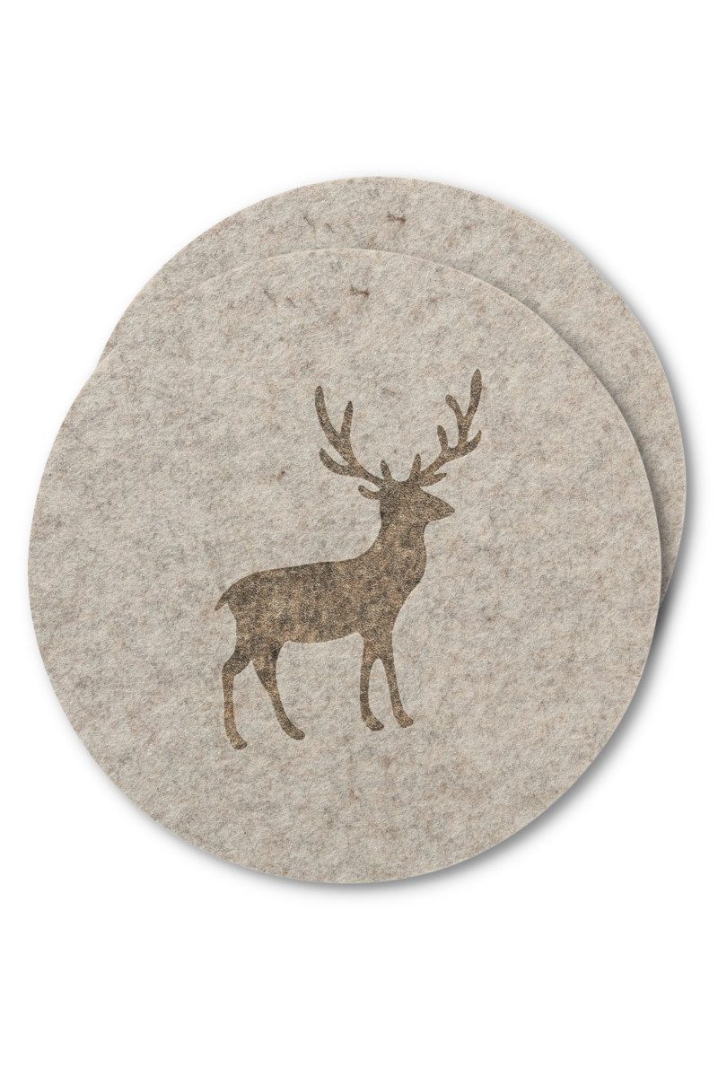 BOLTZE Презентаційні тарілки Tischset 2tlg - TJARK HIRSCH - beige