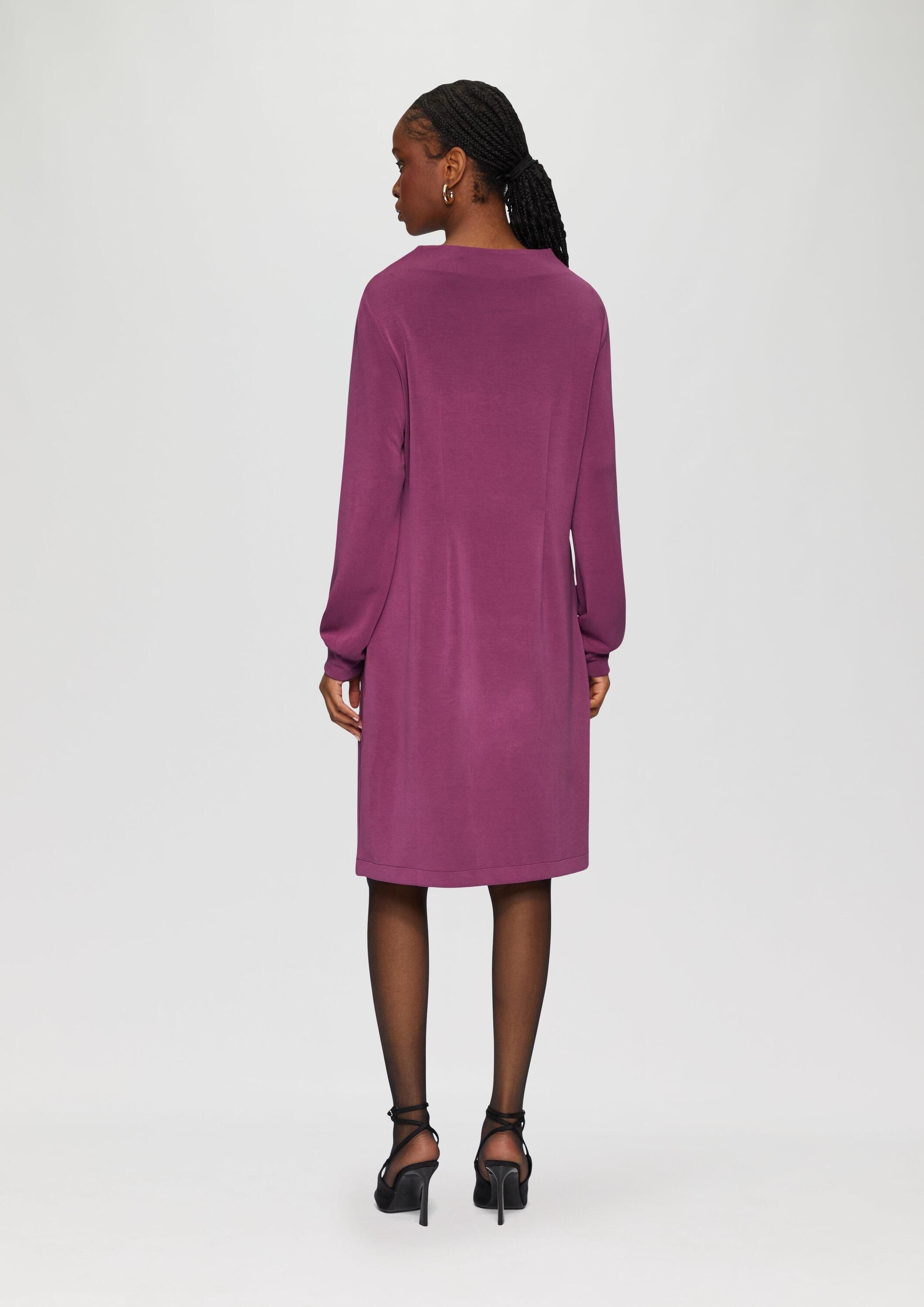 s.Oliver Minikleid Kleid Sweat-Kleid mit gelegtem Kragen