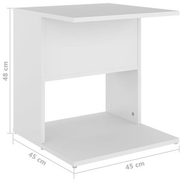 vidaXL Beistelltisch Beistelltisch Weiß 45x45x48 cm Holzwerkstoff (1-St)