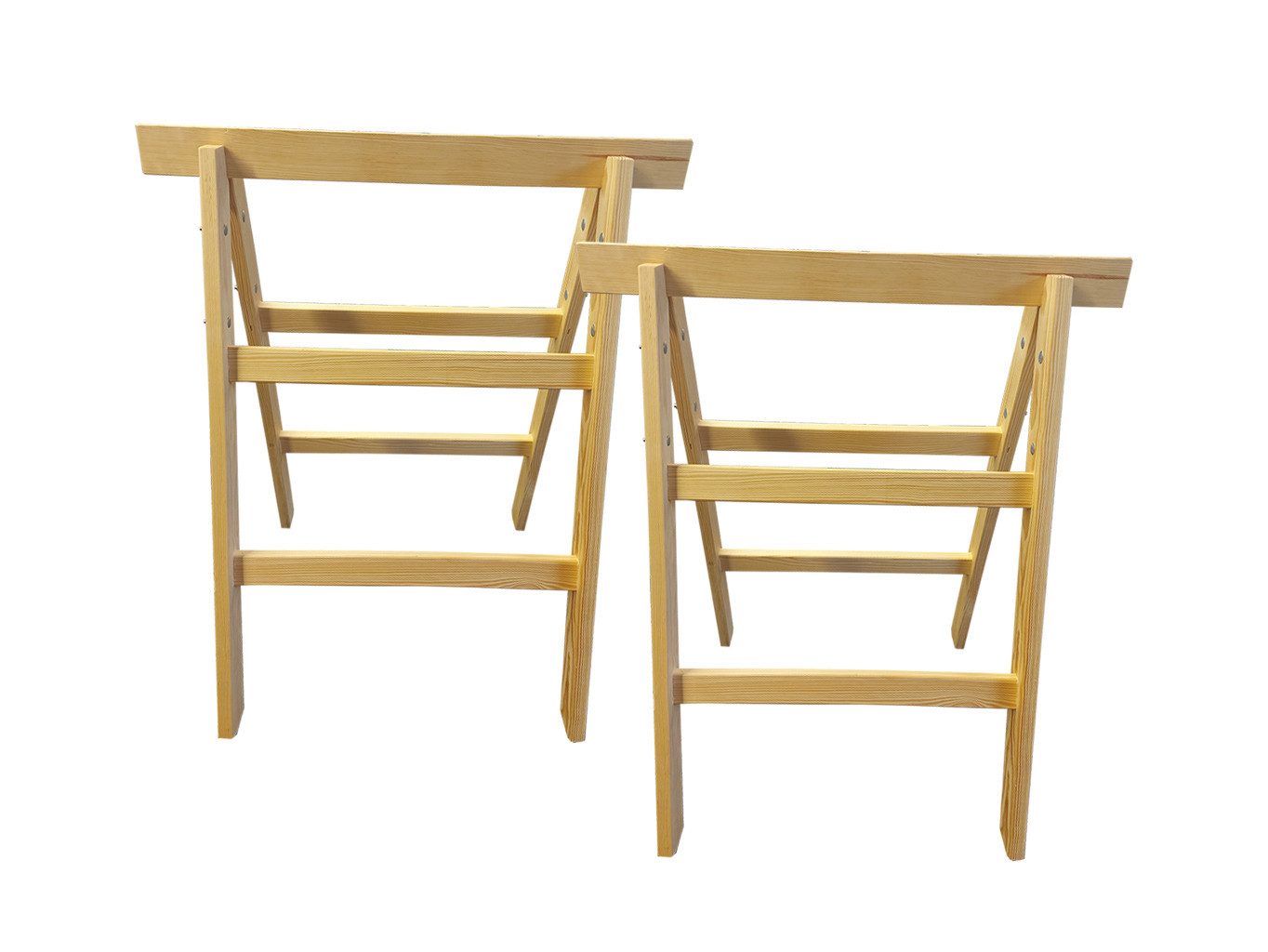 ASKON Klappbock Holzbock Profi, 120 kg max. Belastbarkeit, (Packung, 2-St), 80 x 70 cm, Kiefer, klappbar