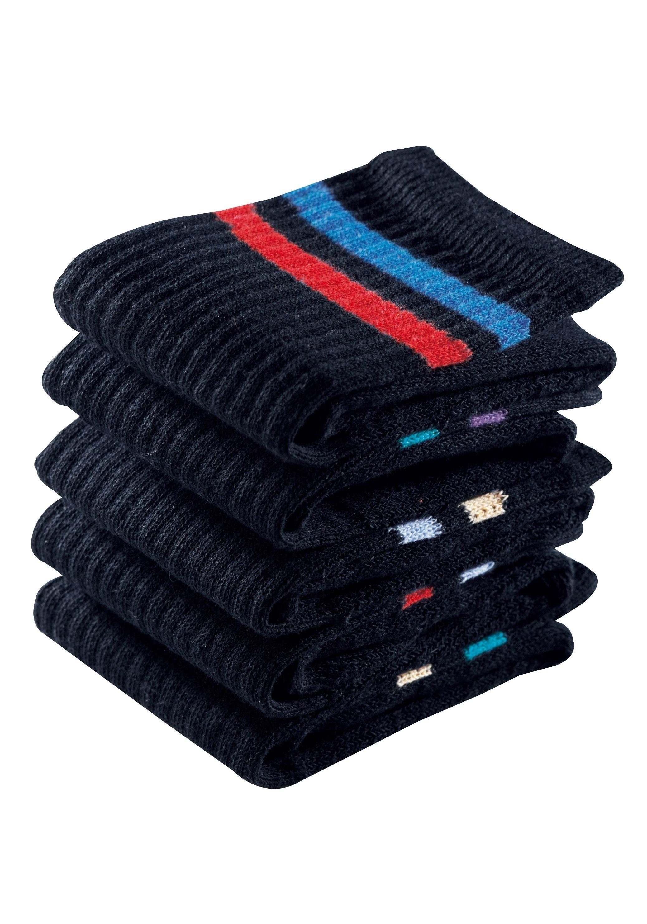 Go in Freizeitsocken (Packung, 6-Paar) mit farbigen Streifen