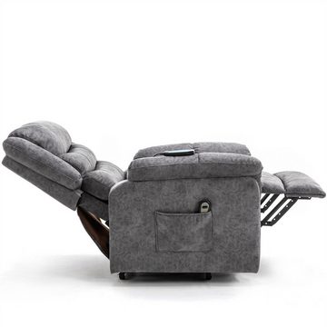 autolock Sessel Relaxsessel TV-Sessel,Relaxsessel,Massagesessel mit Liegefunktion, mit Wärme und Vibration,Massagefunktion,Liegemechanismus